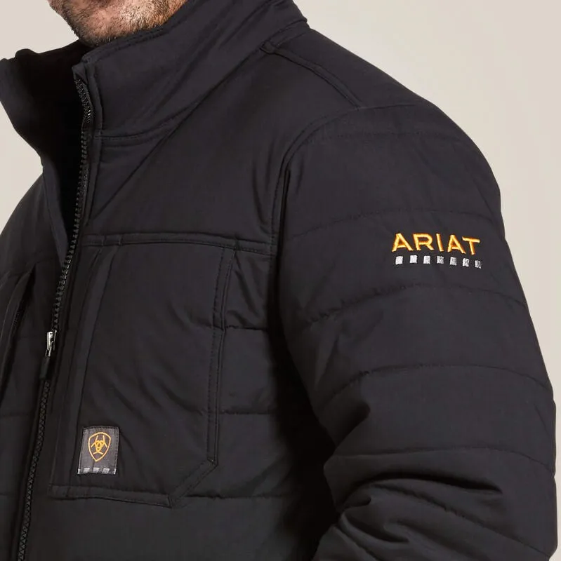 Ariat Men's Rebar Valiant Stretch Canvas Insulated Jacket Black - 10032975