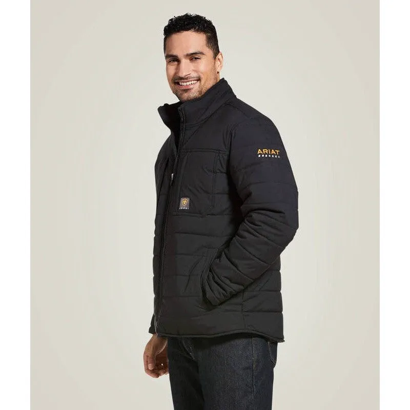 Ariat Men's Rebar Valiant Stretch Canvas Insulated Jacket Black - 10032975