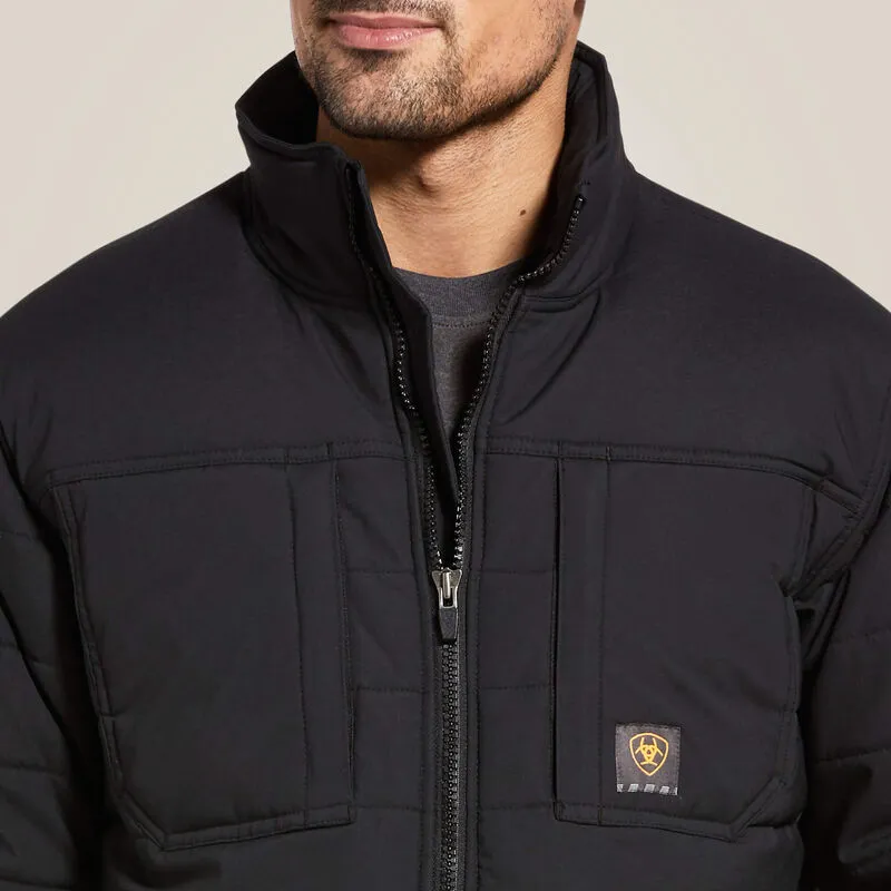 Ariat Men's Rebar Valiant Stretch Canvas Insulated Jacket Black - 10032975
