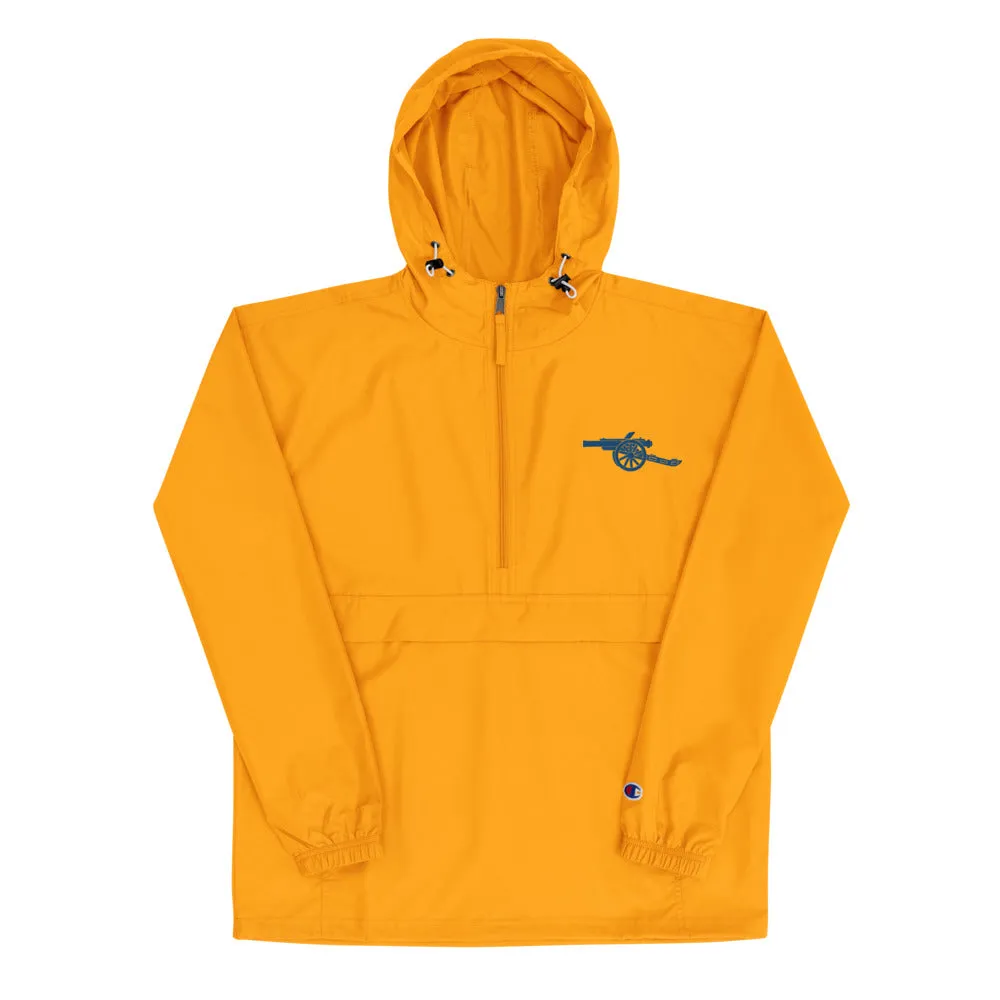 Arsenal Cannon EMROIDERED Blue Cannon  Champion Packable Jacket