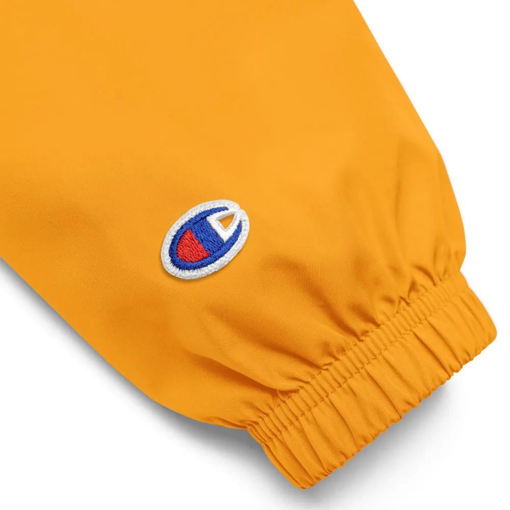 Arsenal Cannon EMROIDERED Blue Cannon  Champion Packable Jacket