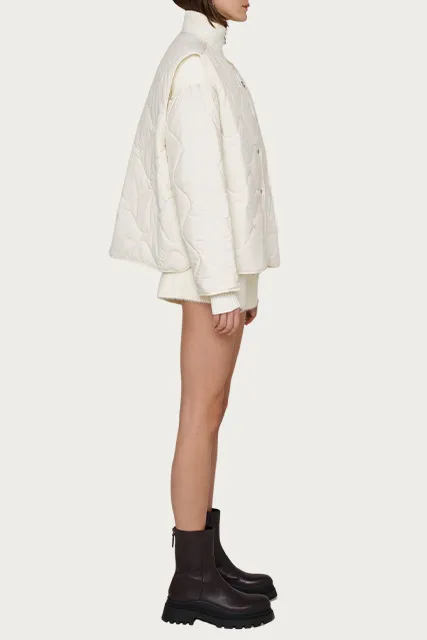 ASH QUILTED PADDED REMOVABLE SHELL JACKET
