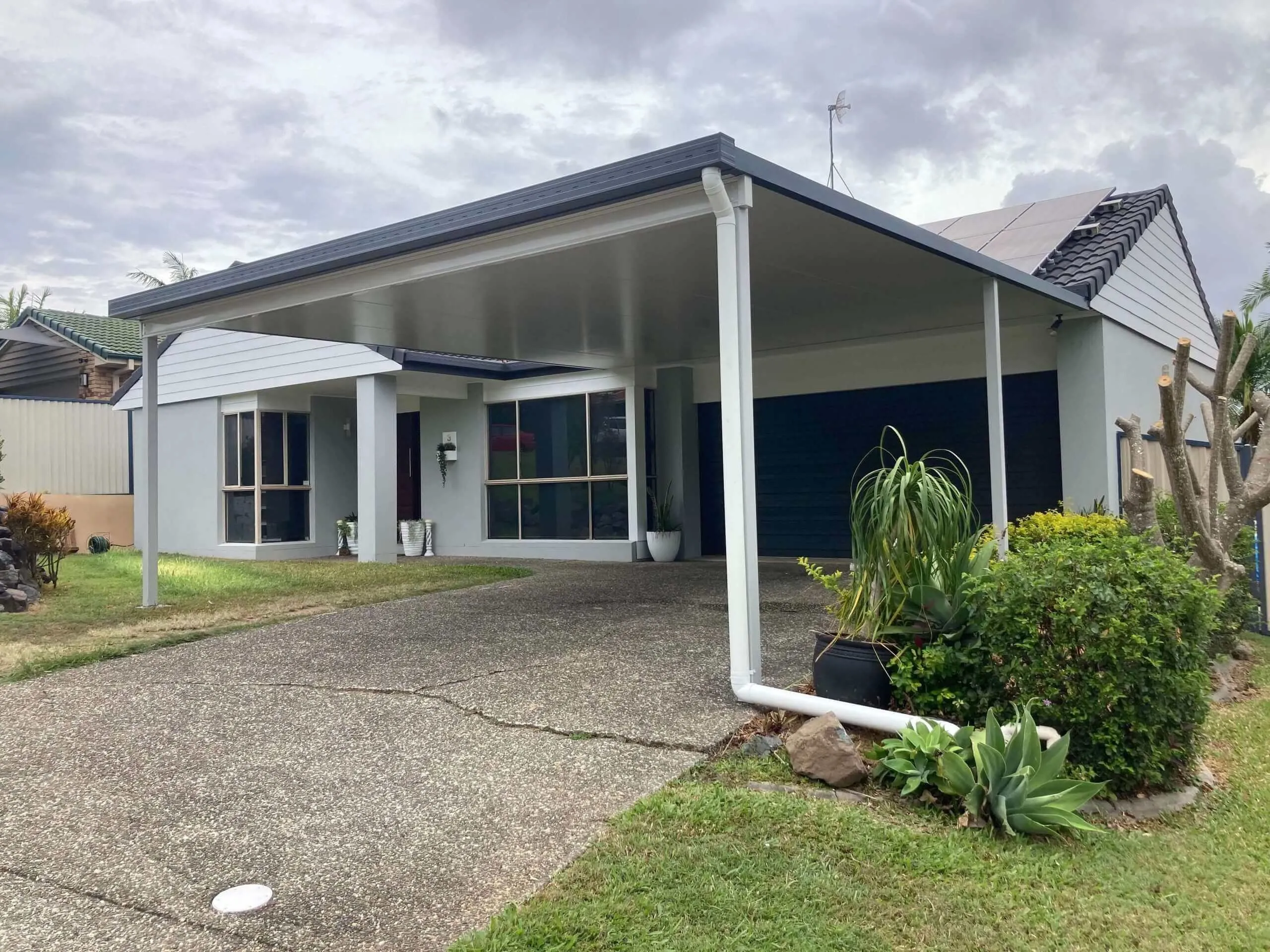 Attached Insulated Patio/Carport Metal Fascia 9 x 2.0m