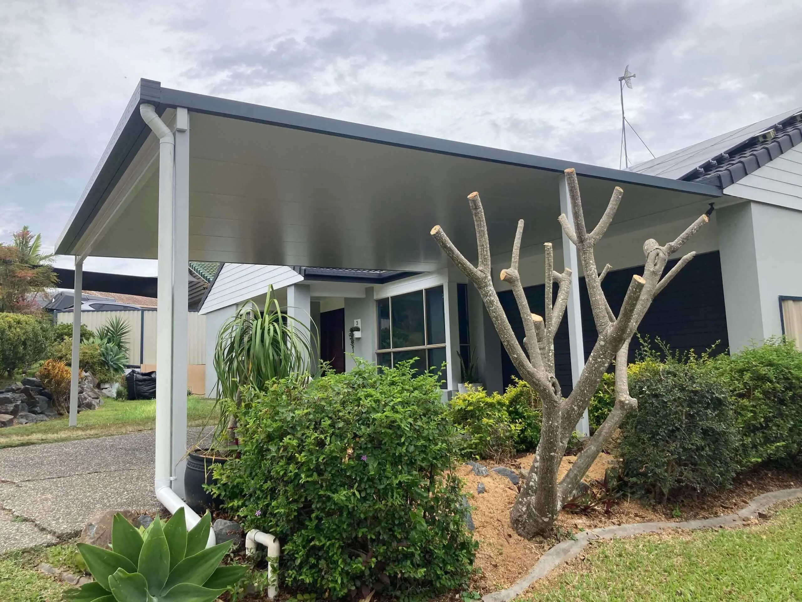 Attached Insulated Patio/Carport Metal Fascia 9 x 2.0m