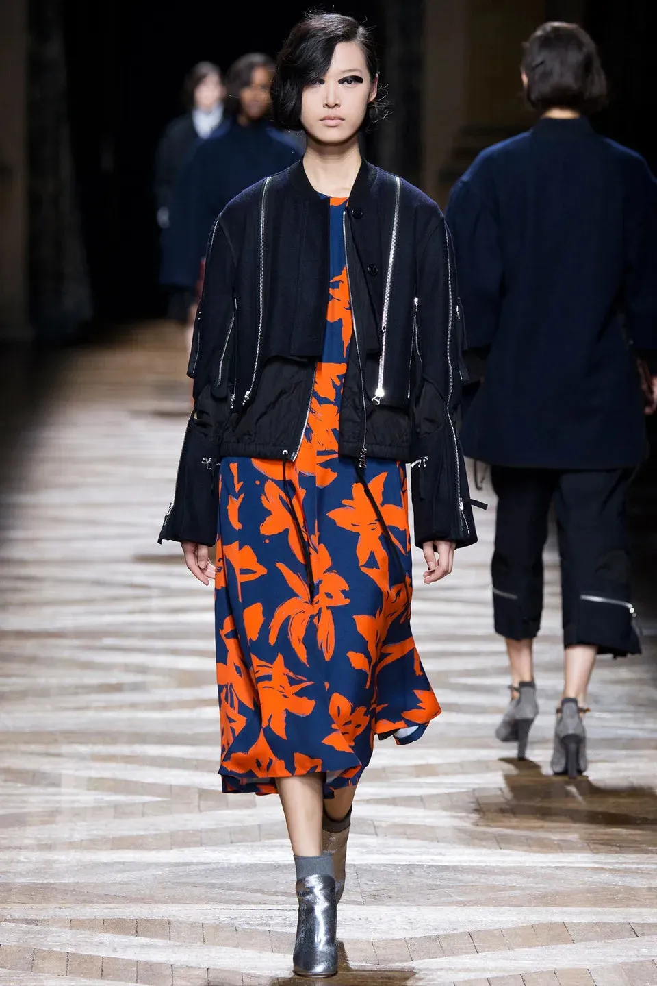 A/W2014 Dries Van Noten backzip double layer bomber jacket