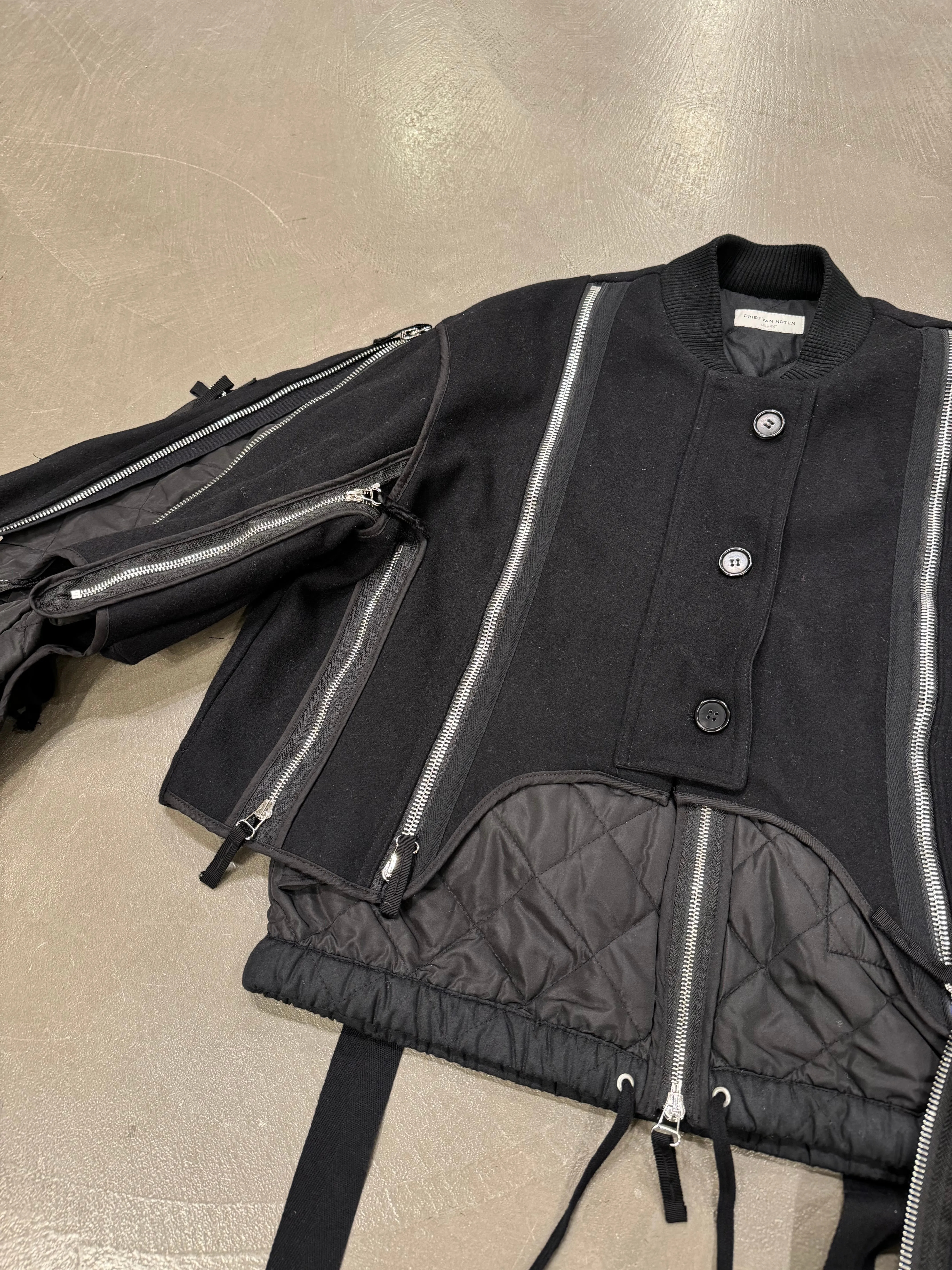 A/W2014 Dries Van Noten backzip double layer bomber jacket