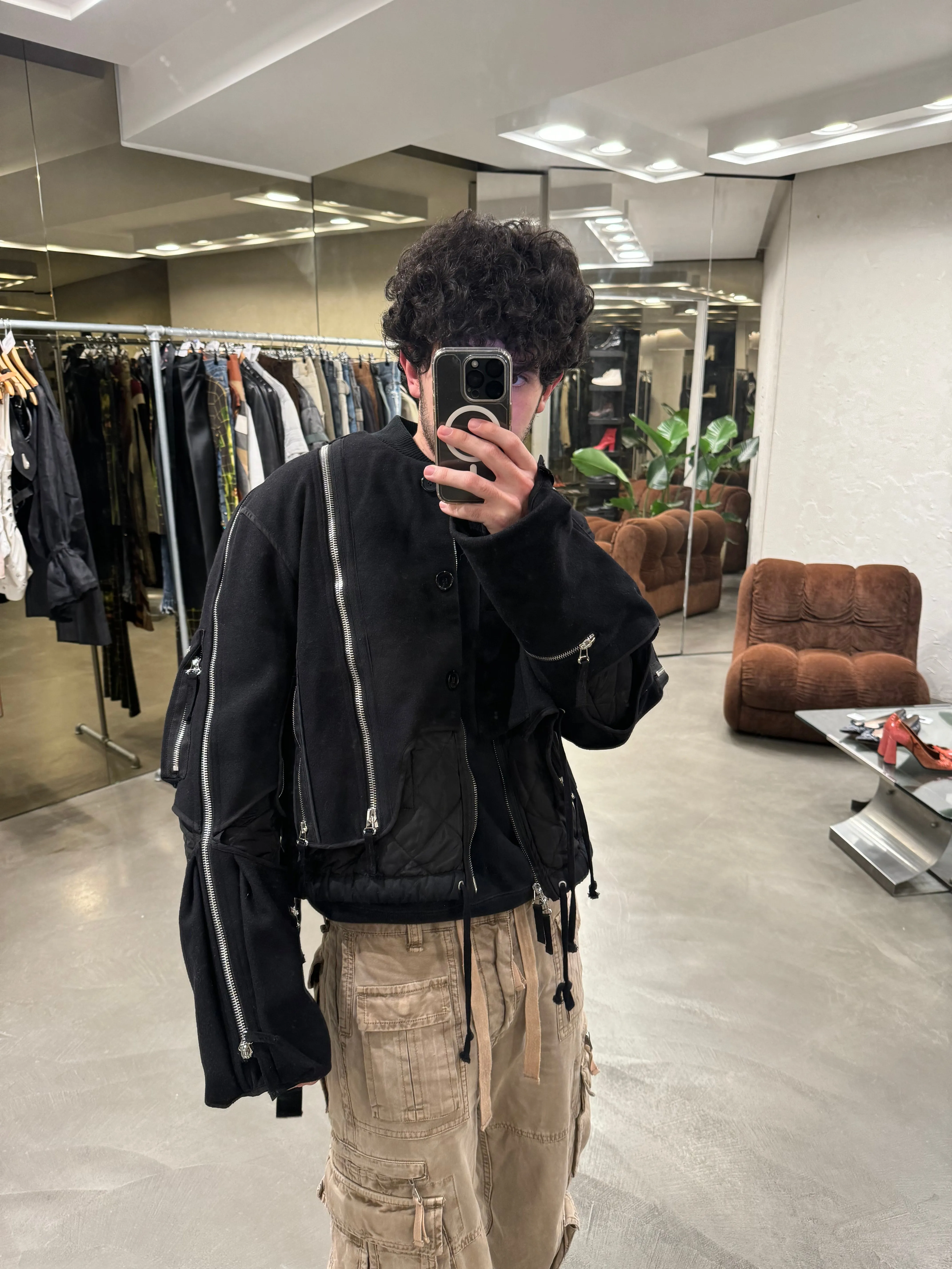 A/W2014 Dries Van Noten backzip double layer bomber jacket