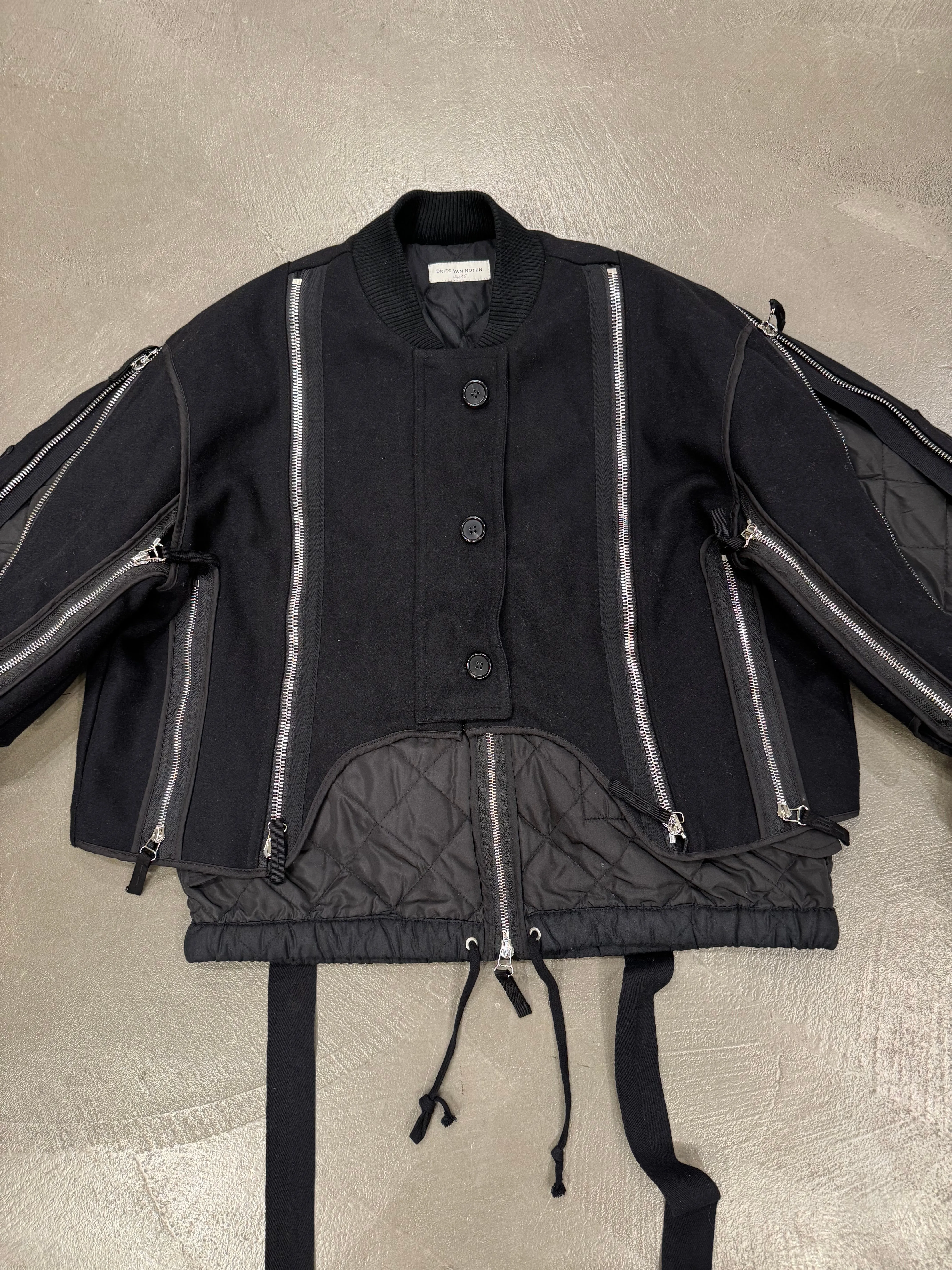 A/W2014 Dries Van Noten backzip double layer bomber jacket