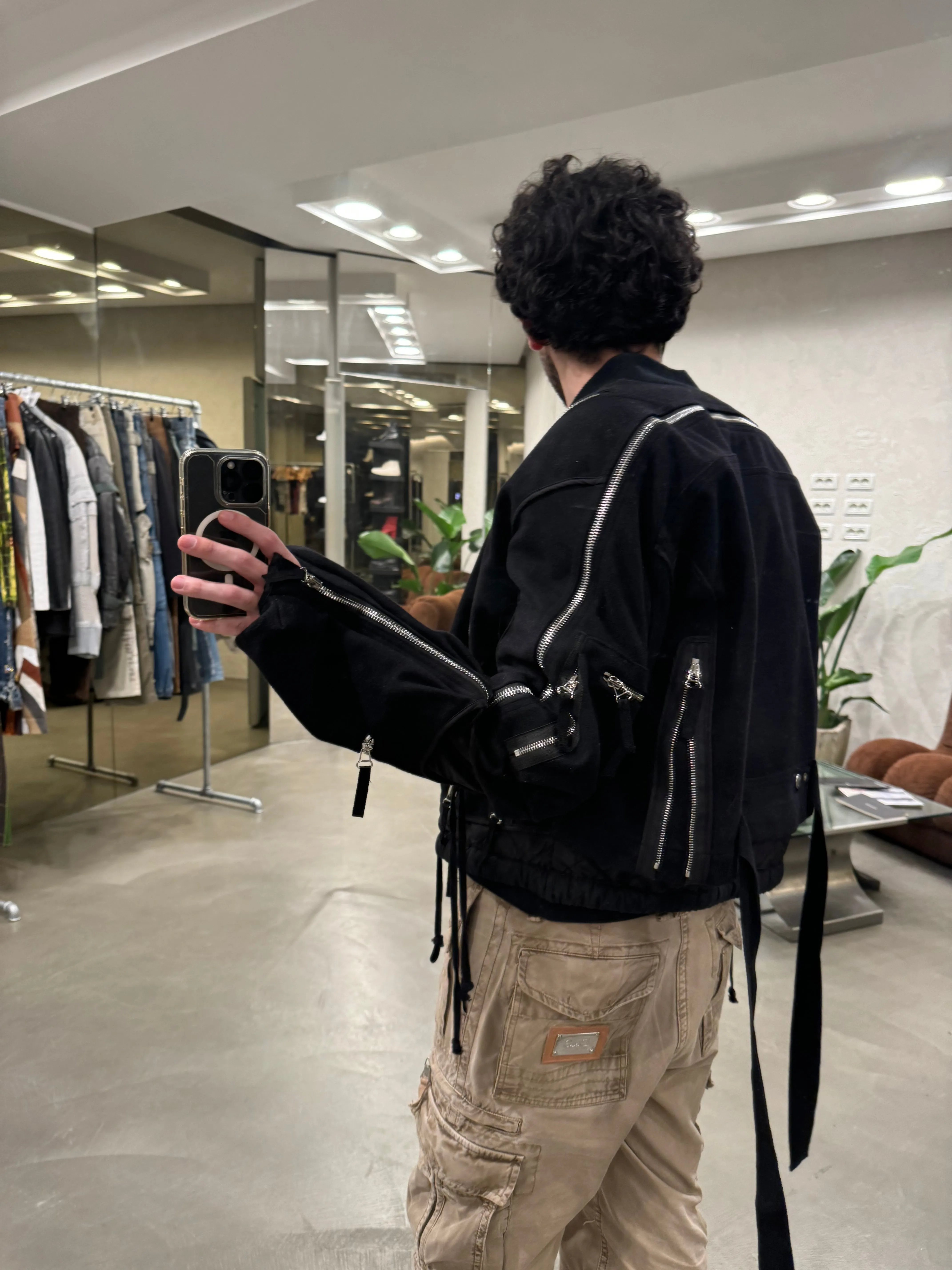 A/W2014 Dries Van Noten backzip double layer bomber jacket