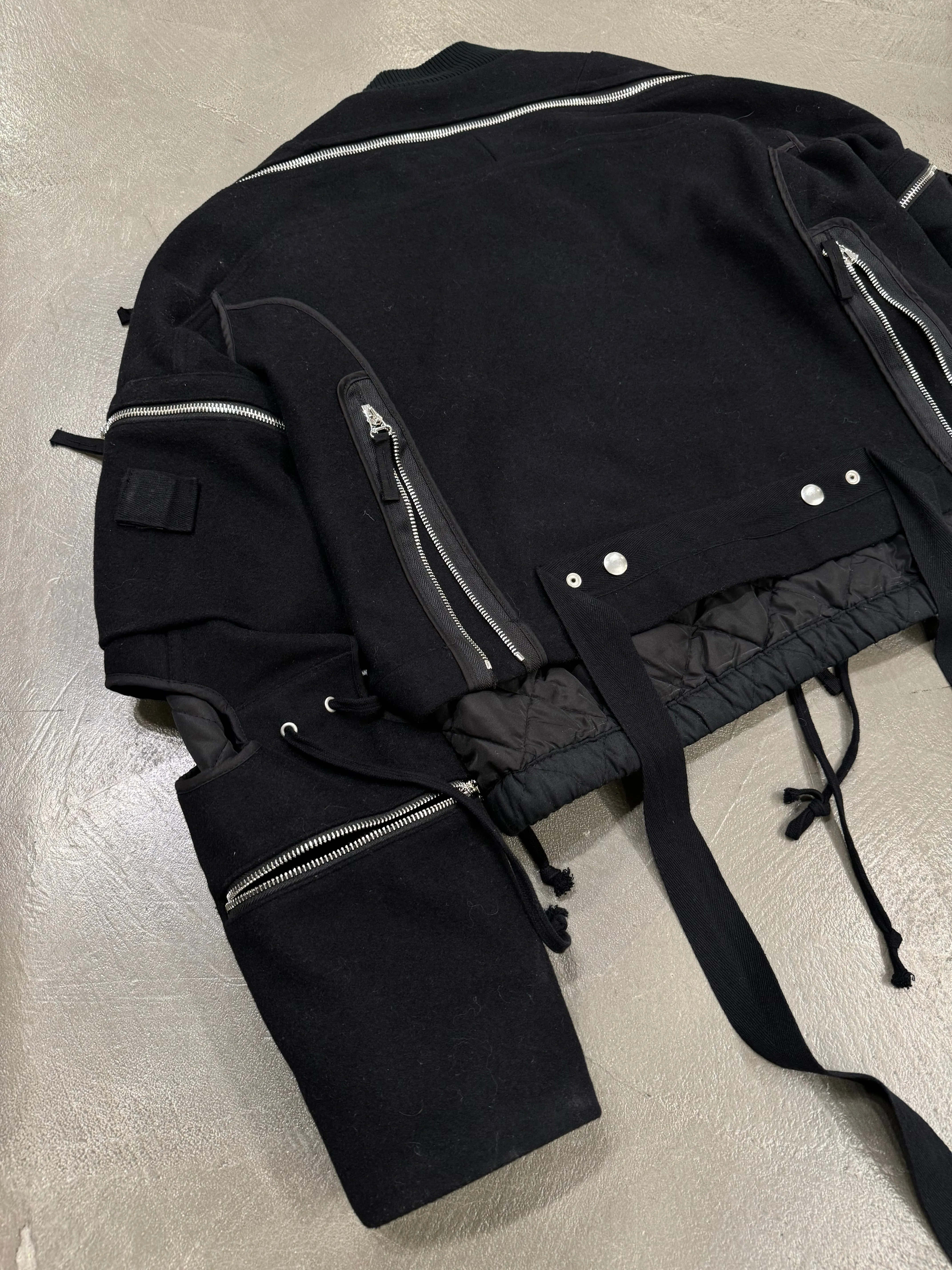 A/W2014 Dries Van Noten backzip double layer bomber jacket