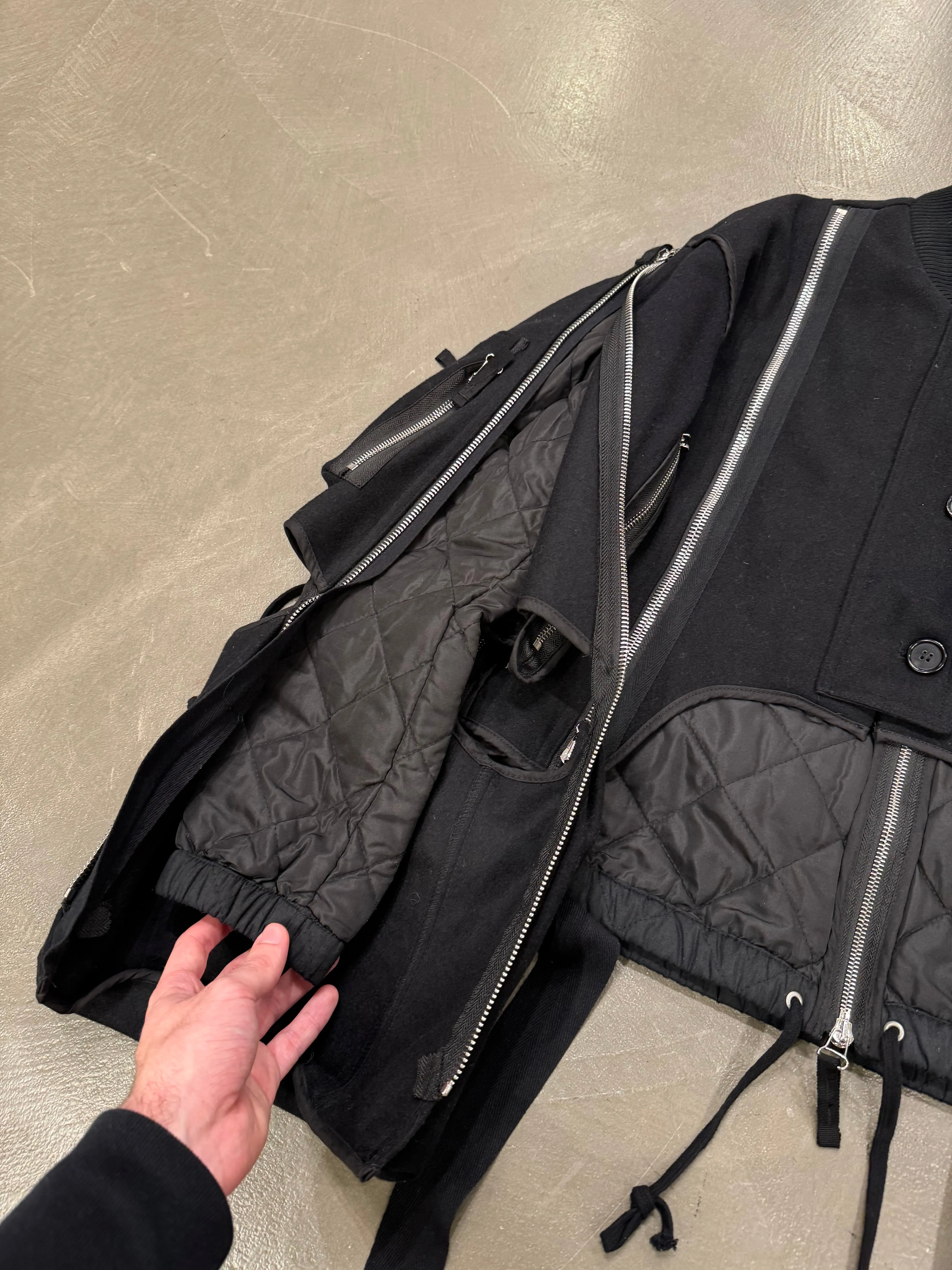 A/W2014 Dries Van Noten backzip double layer bomber jacket
