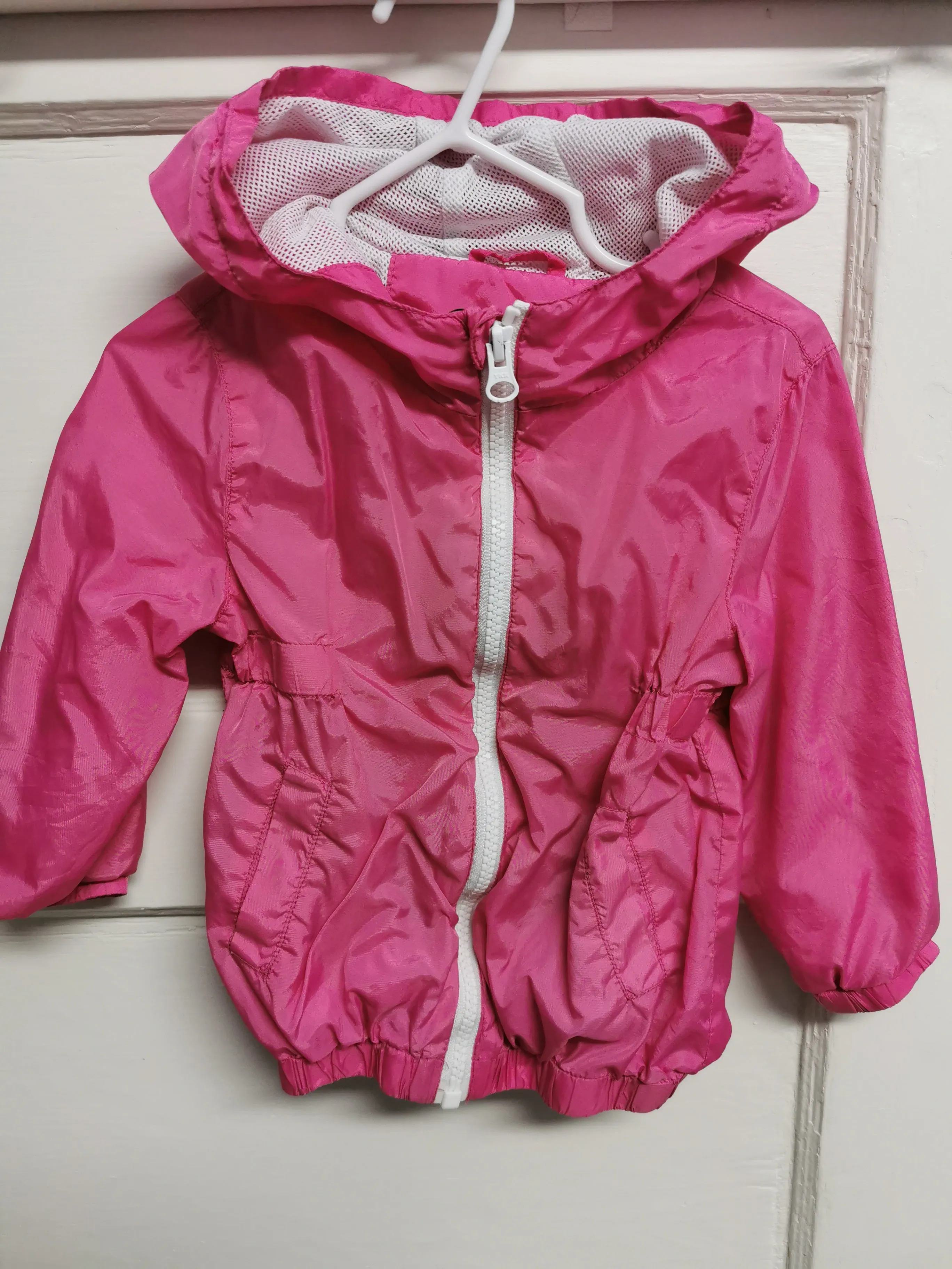 BABY GIRL SIZE 12 MONTHS - JOE FRESH, Pink Hooded Spring Jacket EUC B28