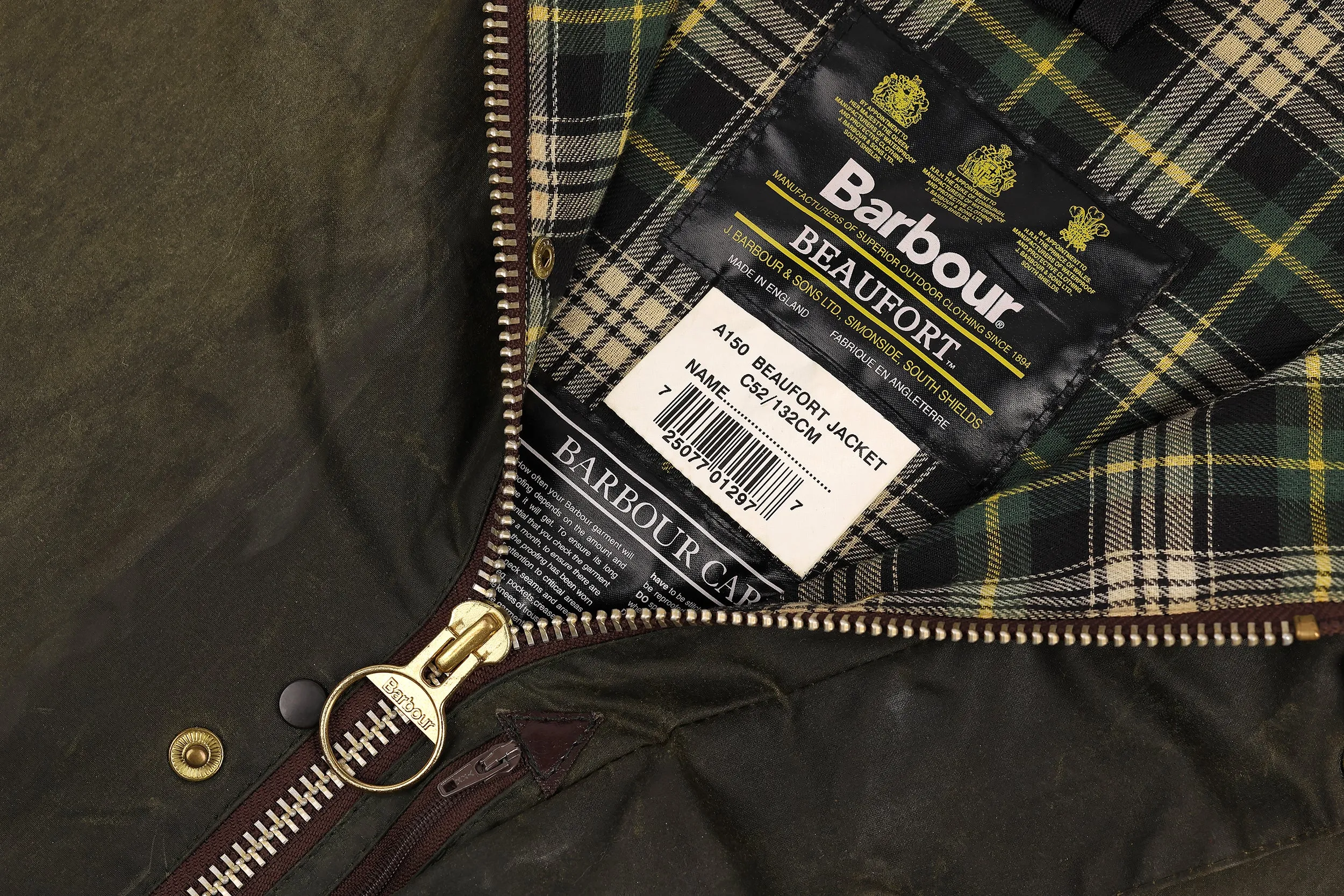 Barbour Beaufort Wax Jacket Coat - Green - XXXL