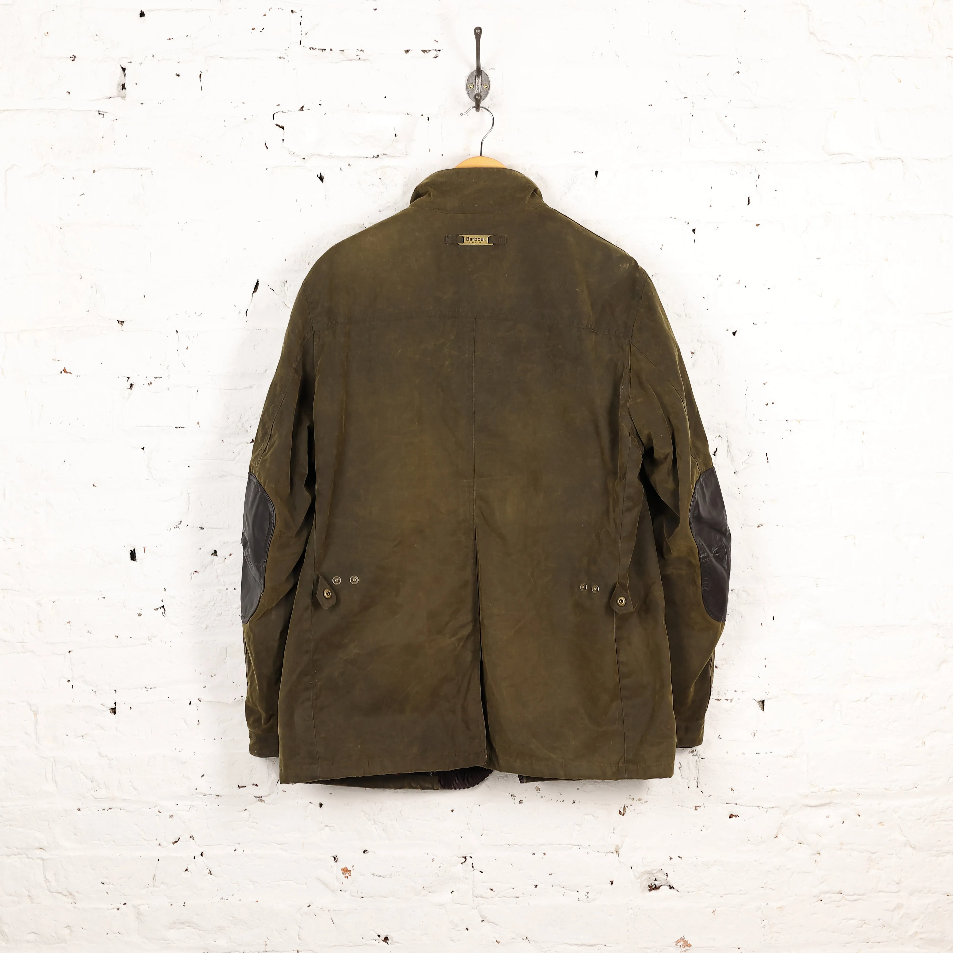 Barbour Ogston Wax Jacket Coat - Green - XXL