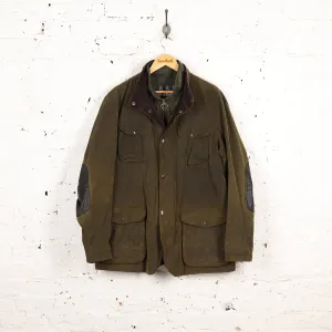 Barbour Ogston Wax Jacket Coat - Green - XXL