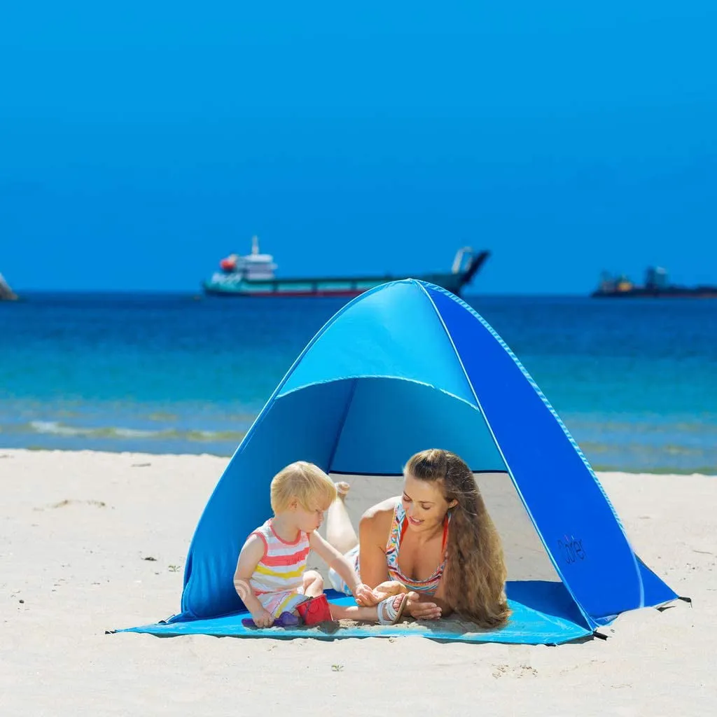 Beach Tent Anti-UV Pop up Sun Shelter Tents Automatic Sun Umbrella 1-3 Persons