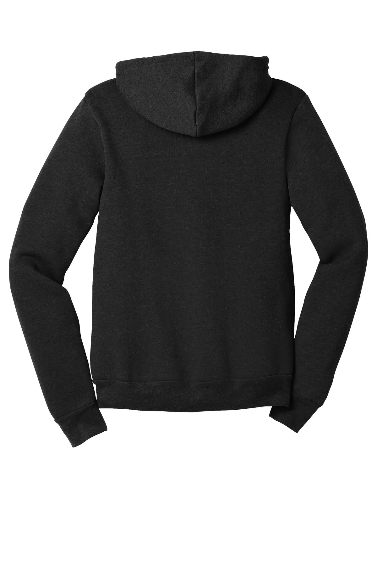 BELLA CANVAS  Unisex Sponge Fleece Full-Zip Hoodie. BC3739 Black Heather
