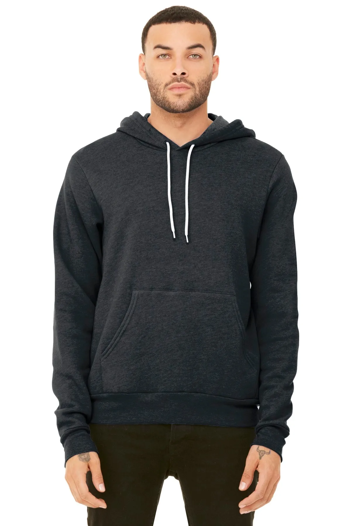 BELLA CANVAS  Unisex Sponge Fleece Pullover Hoodie. BC3719 Dark Grey Heather