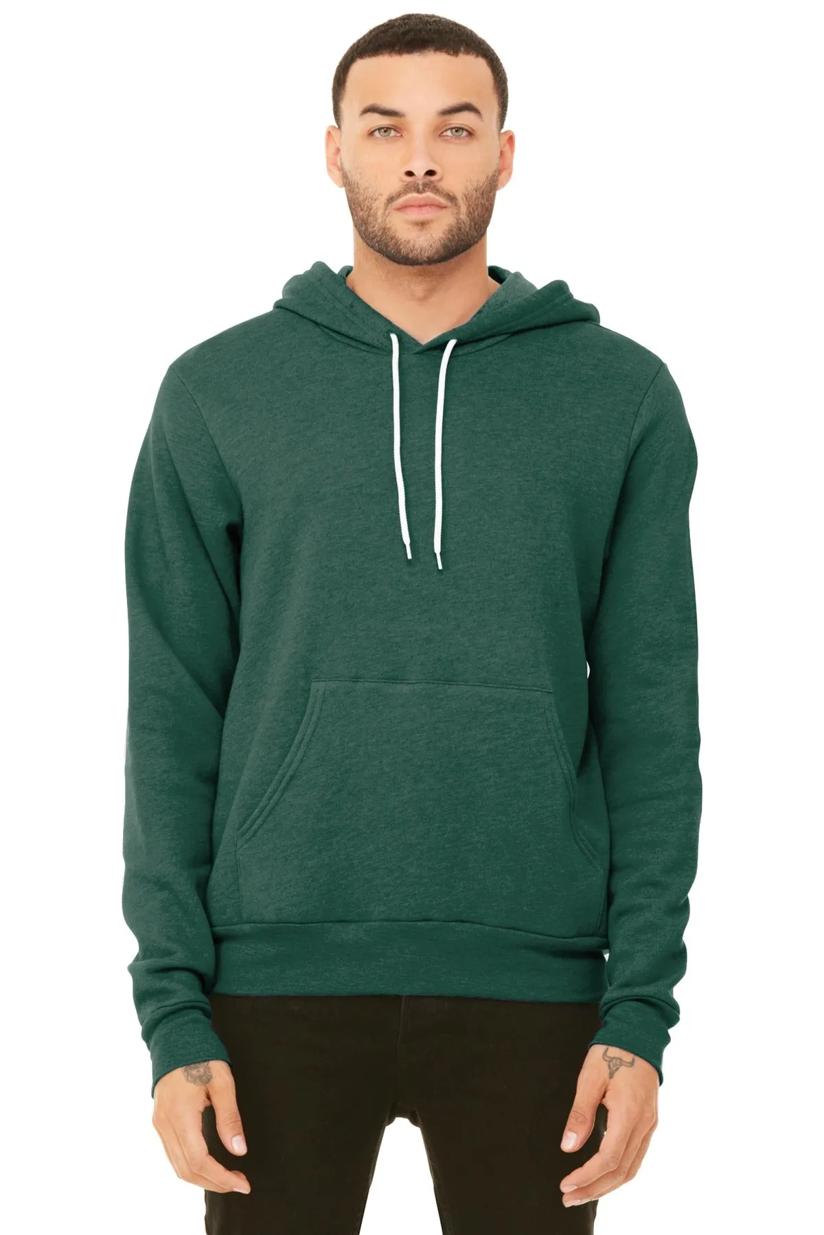 BELLA CANVAS  Unisex Sponge Fleece Pullover Hoodie. BC3719 Heather Forest