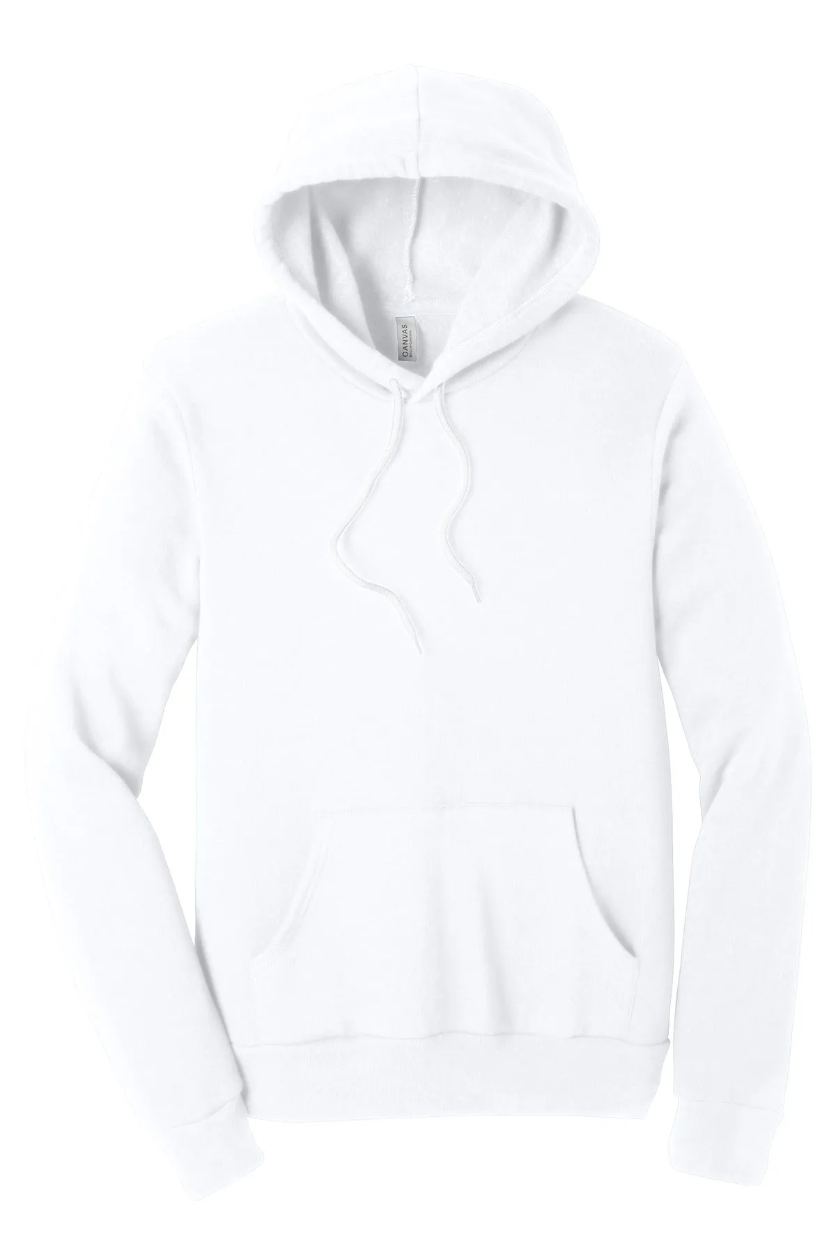 BELLA CANVAS  Unisex Sponge Fleece Pullover Hoodie. BC3719 White