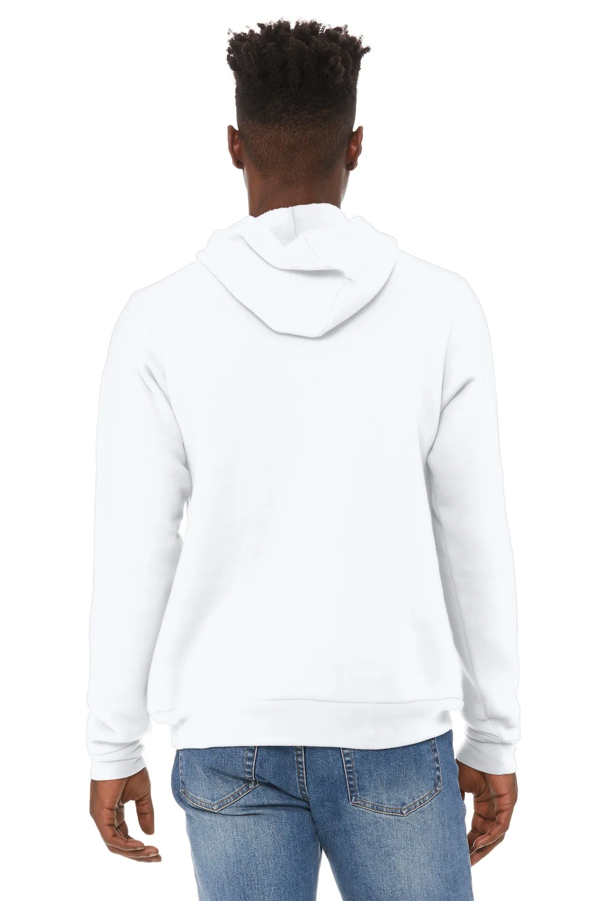 BELLA CANVAS  Unisex Sponge Fleece Pullover Hoodie. BC3719 White