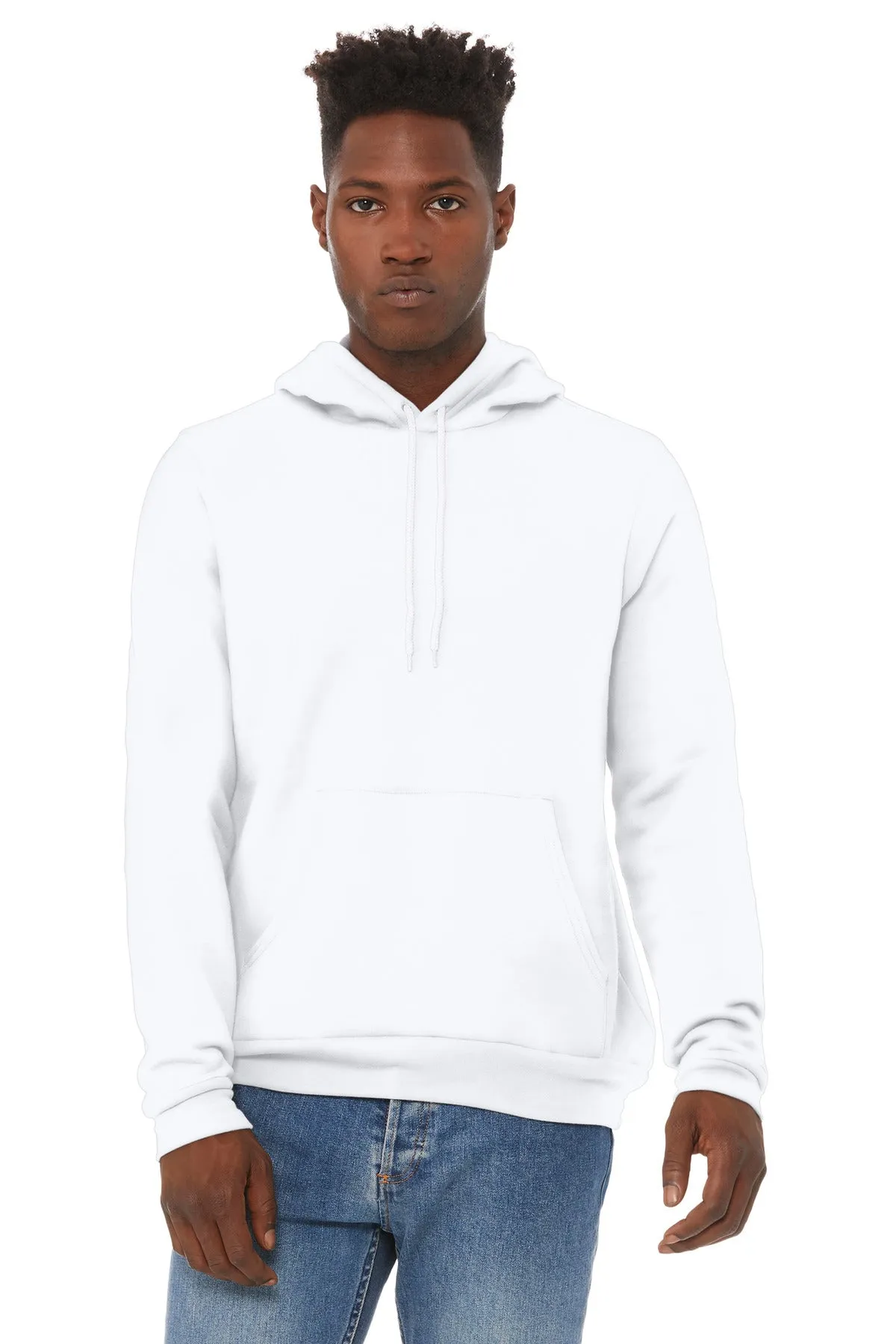 BELLA CANVAS  Unisex Sponge Fleece Pullover Hoodie. BC3719 White