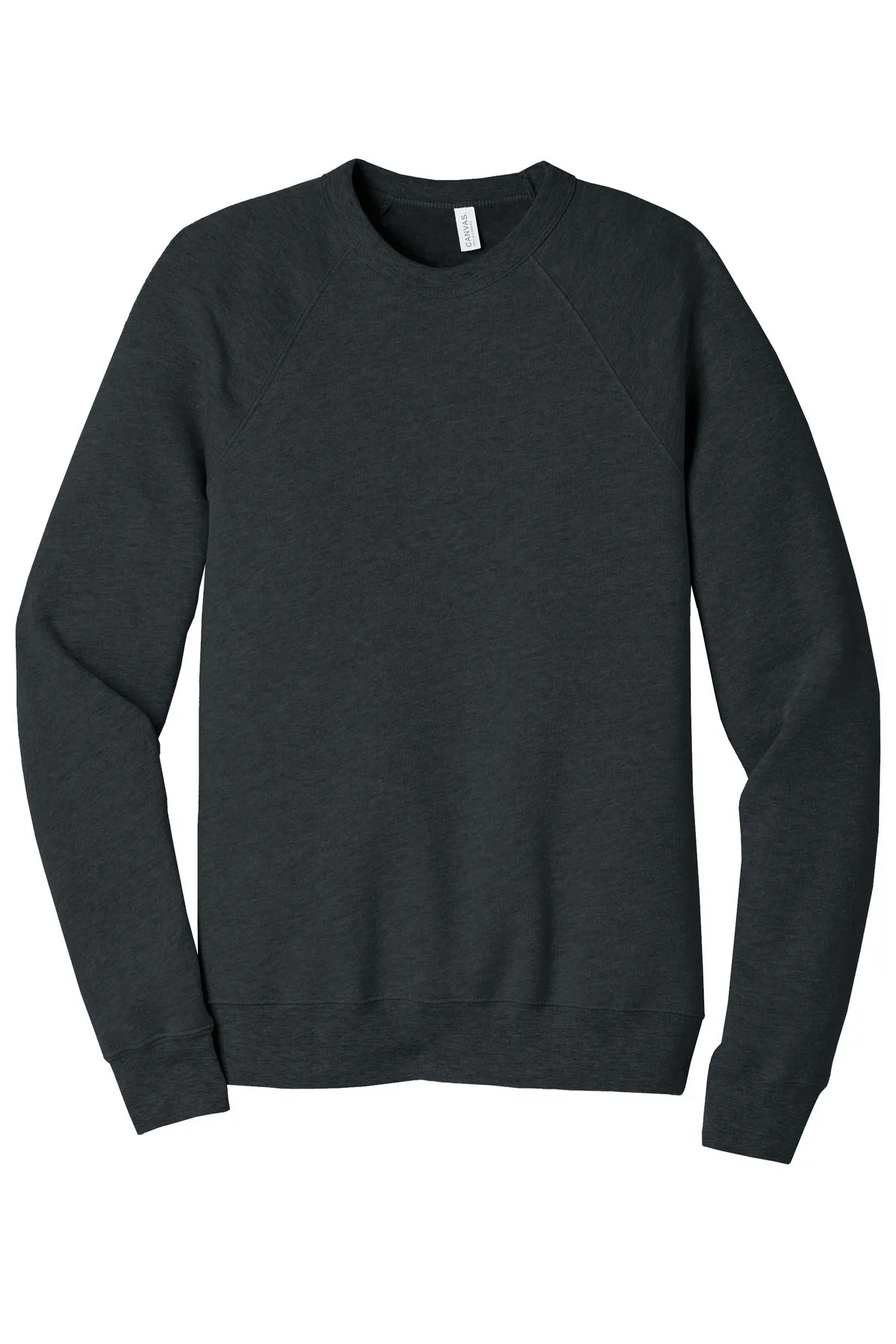 BELLA CANVAS  Unisex Sponge Fleece Raglan Sweatshirt. BC3901 Dark Grey Heather