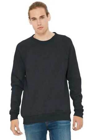 BELLA CANVAS  Unisex Sponge Fleece Raglan Sweatshirt. BC3901 Dark Grey Heather