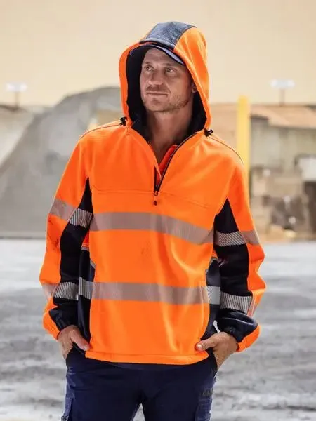 Bisley Workwear Hi Vis Water Repellent Taped Fleece Hoodie BK6571T