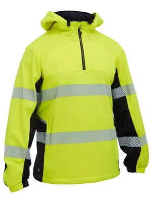Bisley Workwear Hi Vis Water Repellent Taped Fleece Hoodie BK6571T