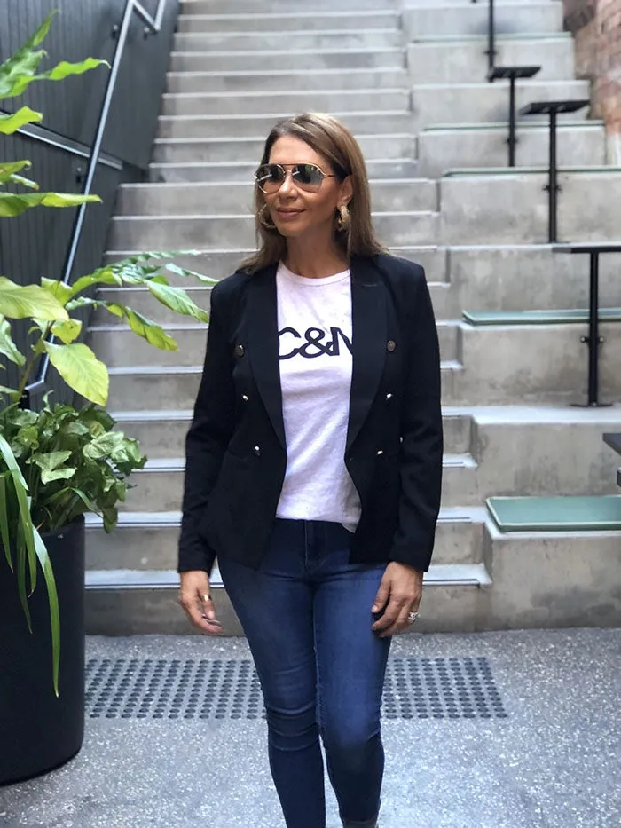 Black Double Breasted Jacket