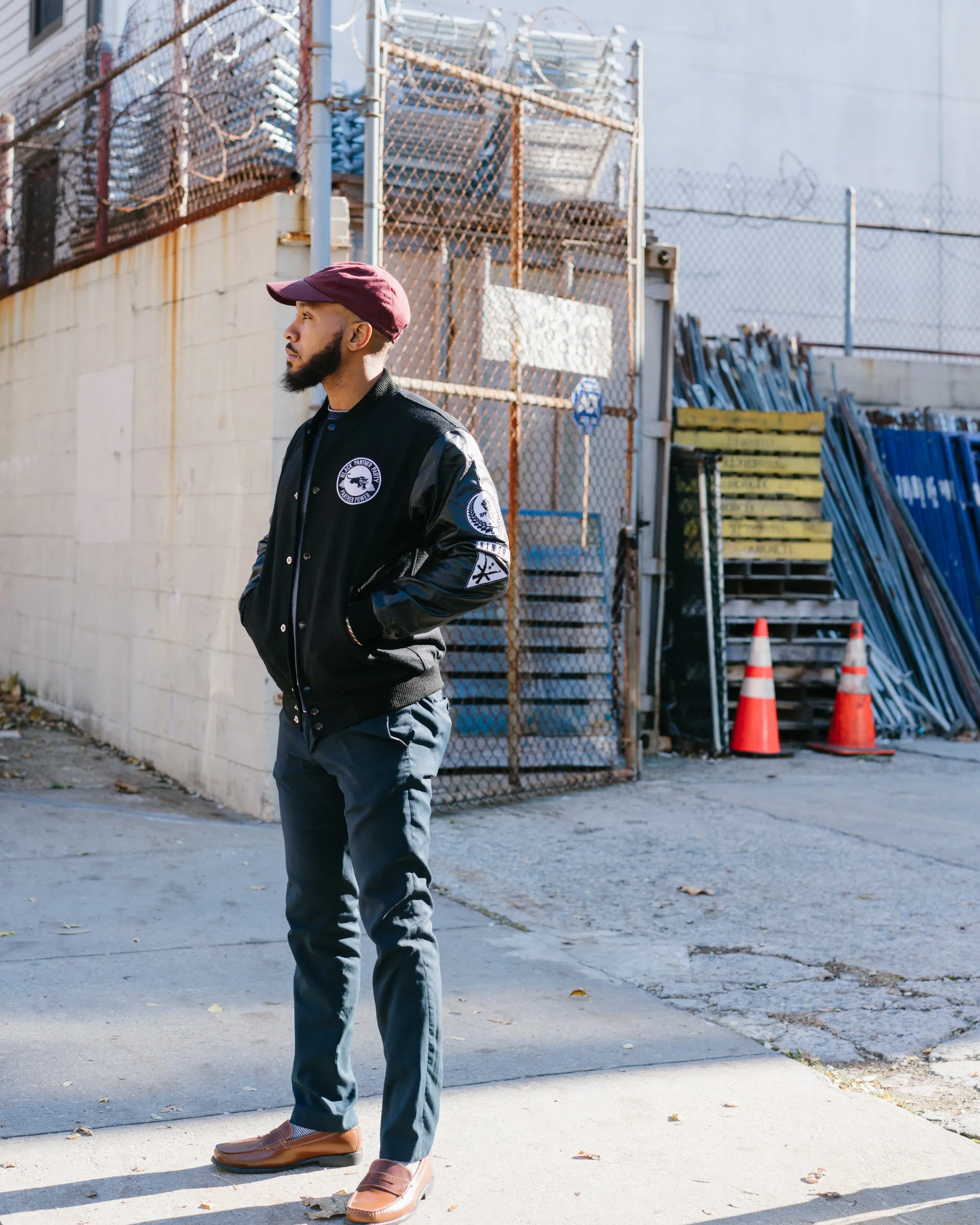 Black Panther Varsity Jacket Black Contrast