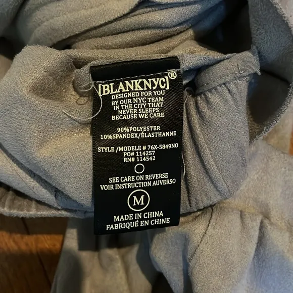 BlankNYC | Vapor Gray Faux Suede Asymmetrical Moto Bomber Jacket Size Medium