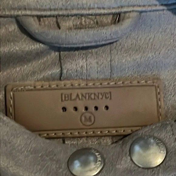 BlankNYC | Vapor Gray Faux Suede Asymmetrical Moto Bomber Jacket Size Medium