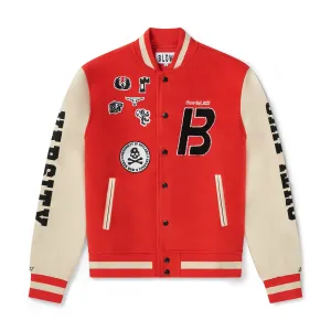 BLOW Varsity Jacket Red  White