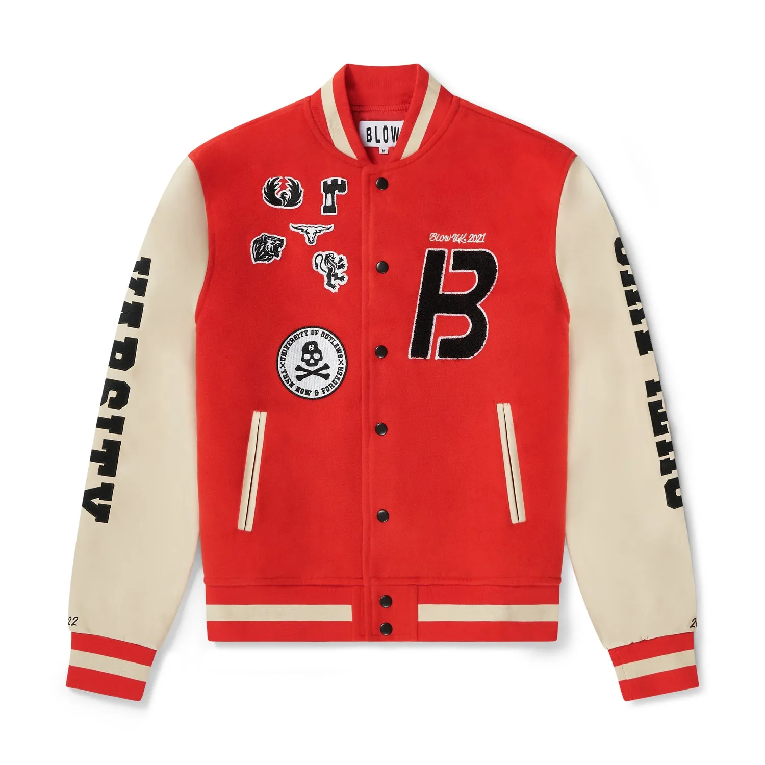 BLOW Varsity Jacket Red  White