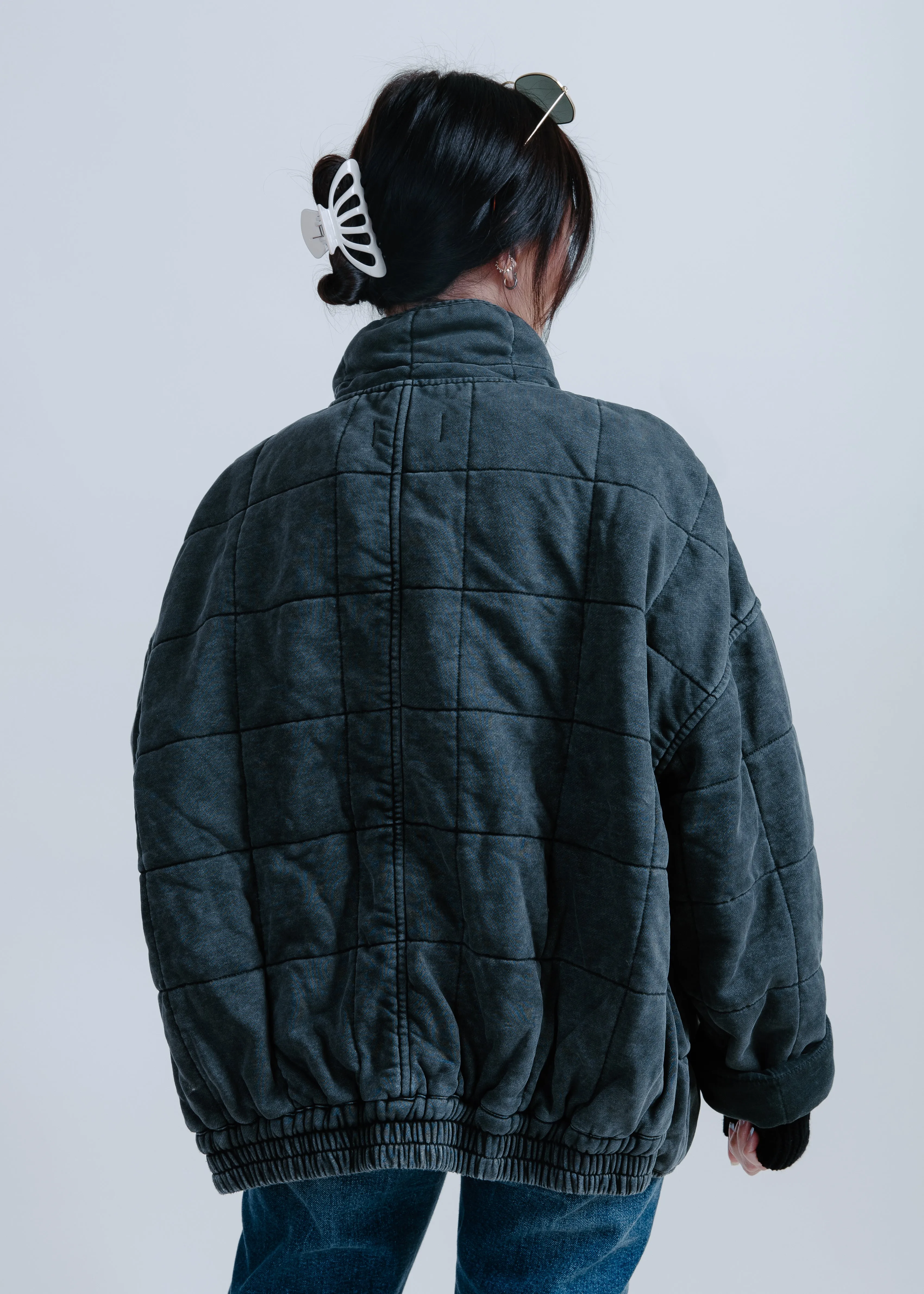 Bobbi Quilted Jacket - Charcoal