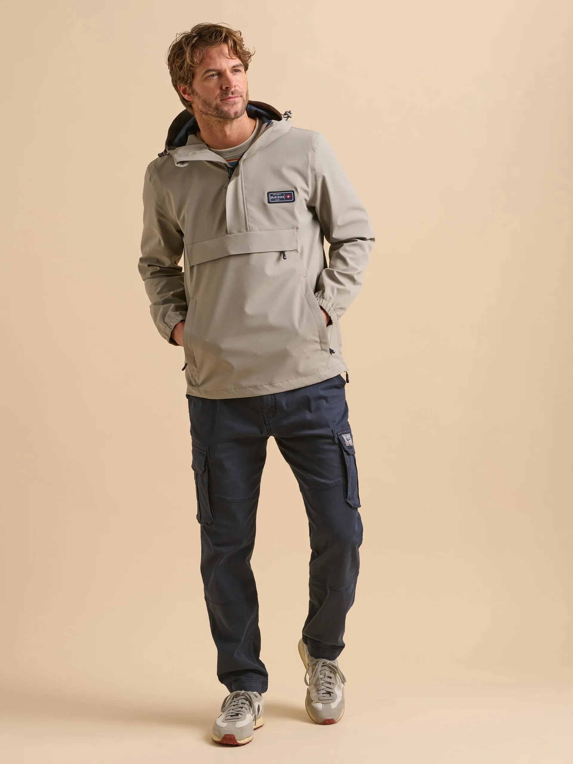 Brakeburn S Beige Over Head Jacket