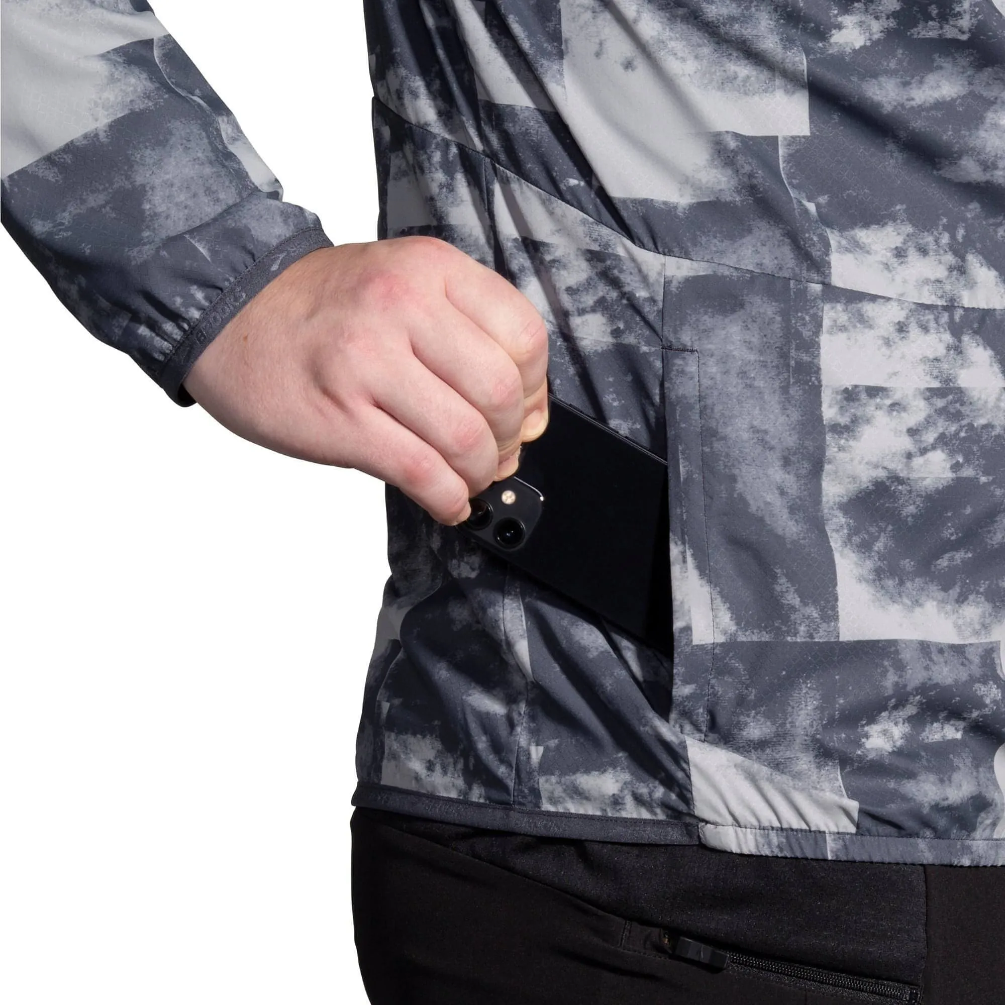 Brooks Canopy Mens Running Jacket - Grey