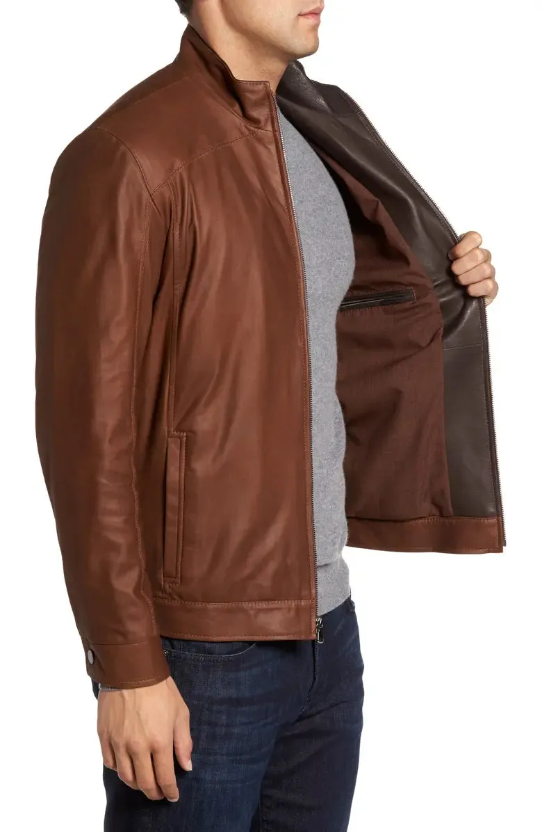Brown Whiskey Leather Jacket - Leather Jackets