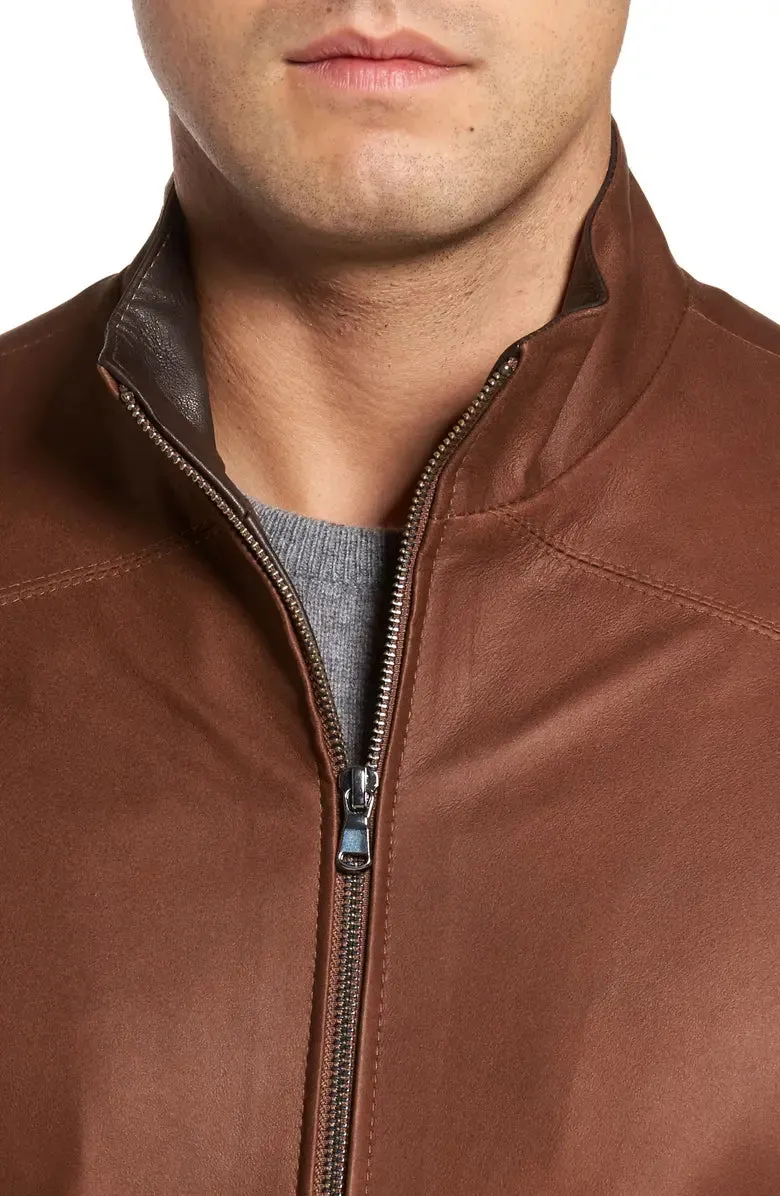 Brown Whiskey Leather Jacket - Leather Jackets