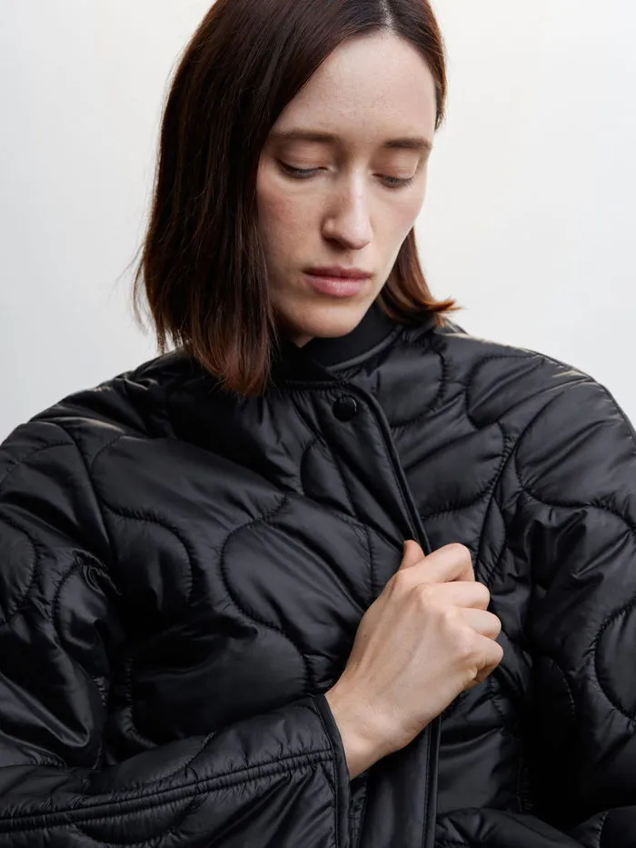 BUNNIES Quilted Bomber Jacket - Black