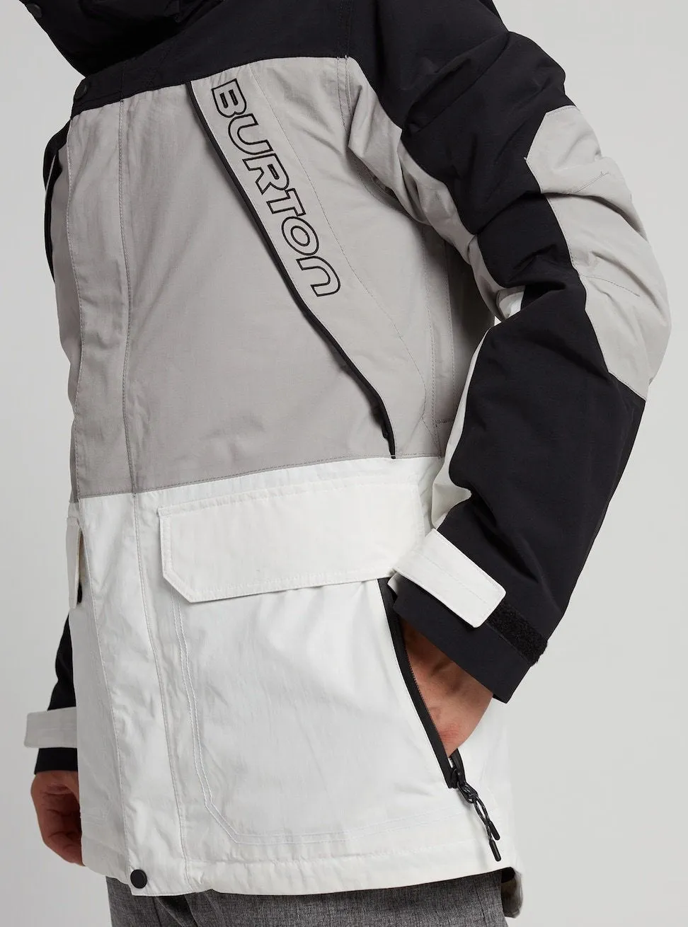 Burton Breach Mens Jacket Black / Iron Grey / Stout White