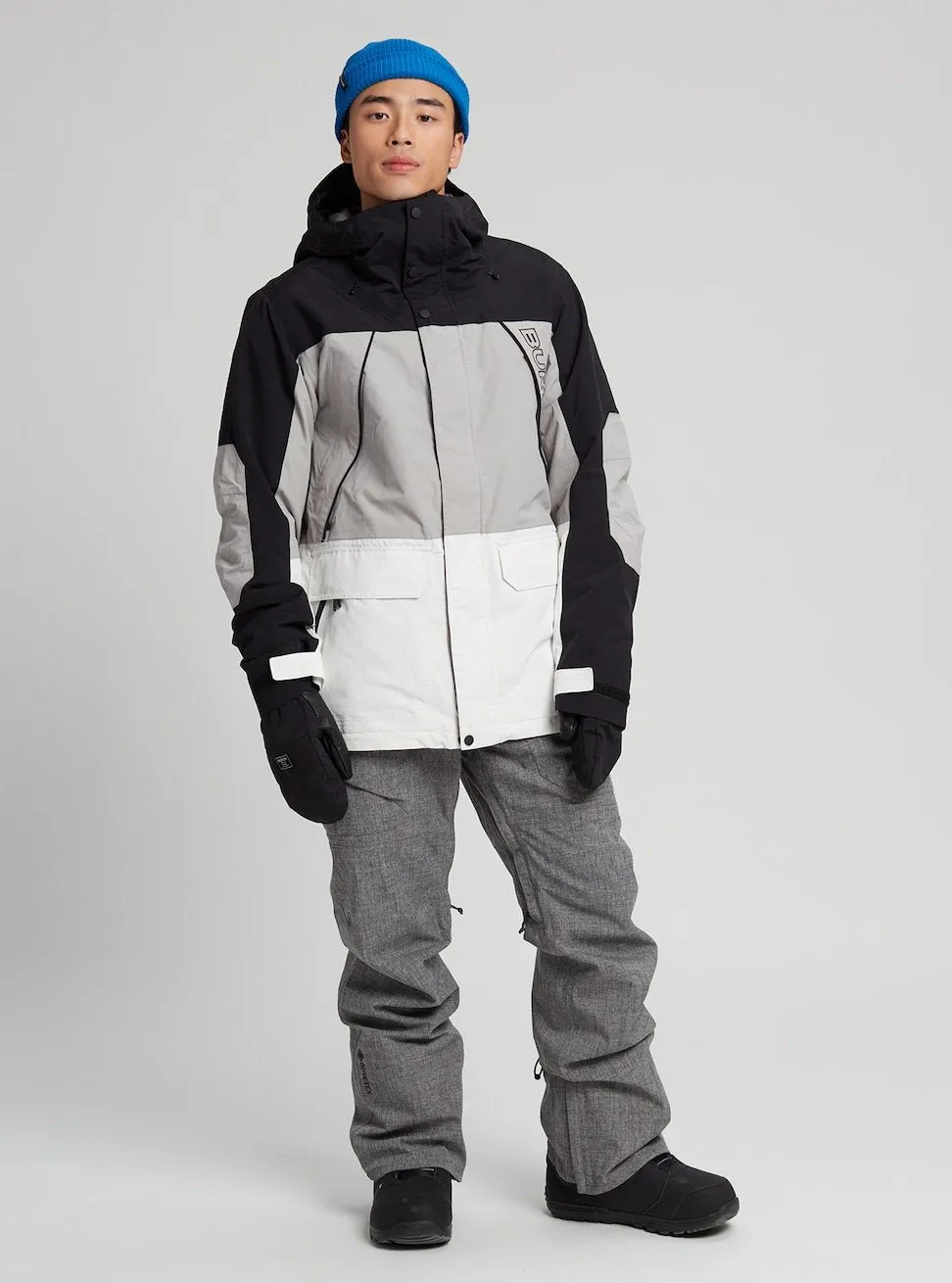 Burton Breach Mens Jacket Black / Iron Grey / Stout White