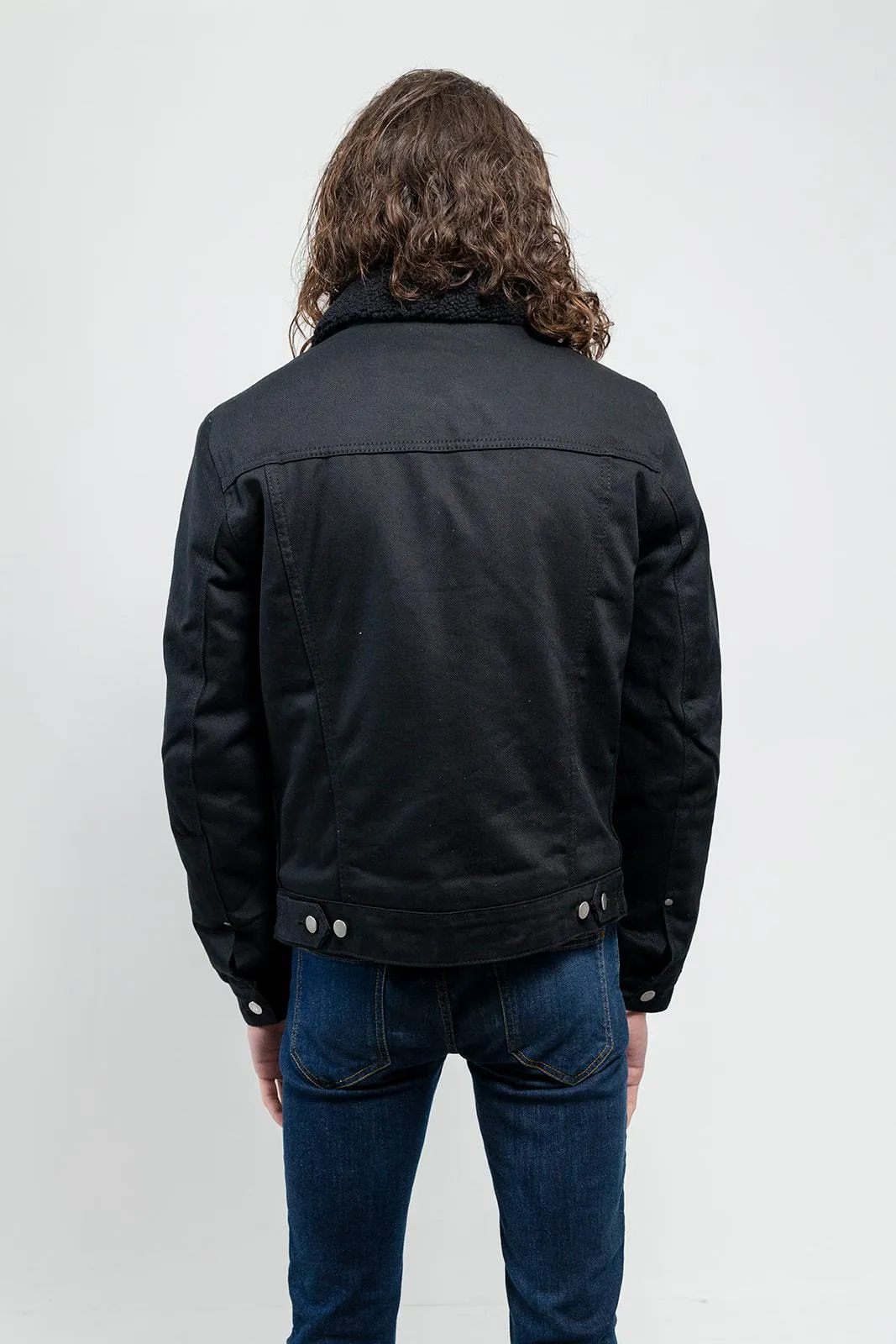 Cain - Men's Faux Shearling Twill Jacket