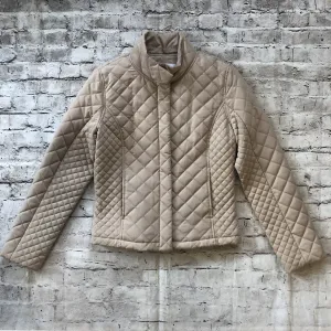 CALVIN KLEIN Tan Fur Lined Quilted Puffer Jacket Size S