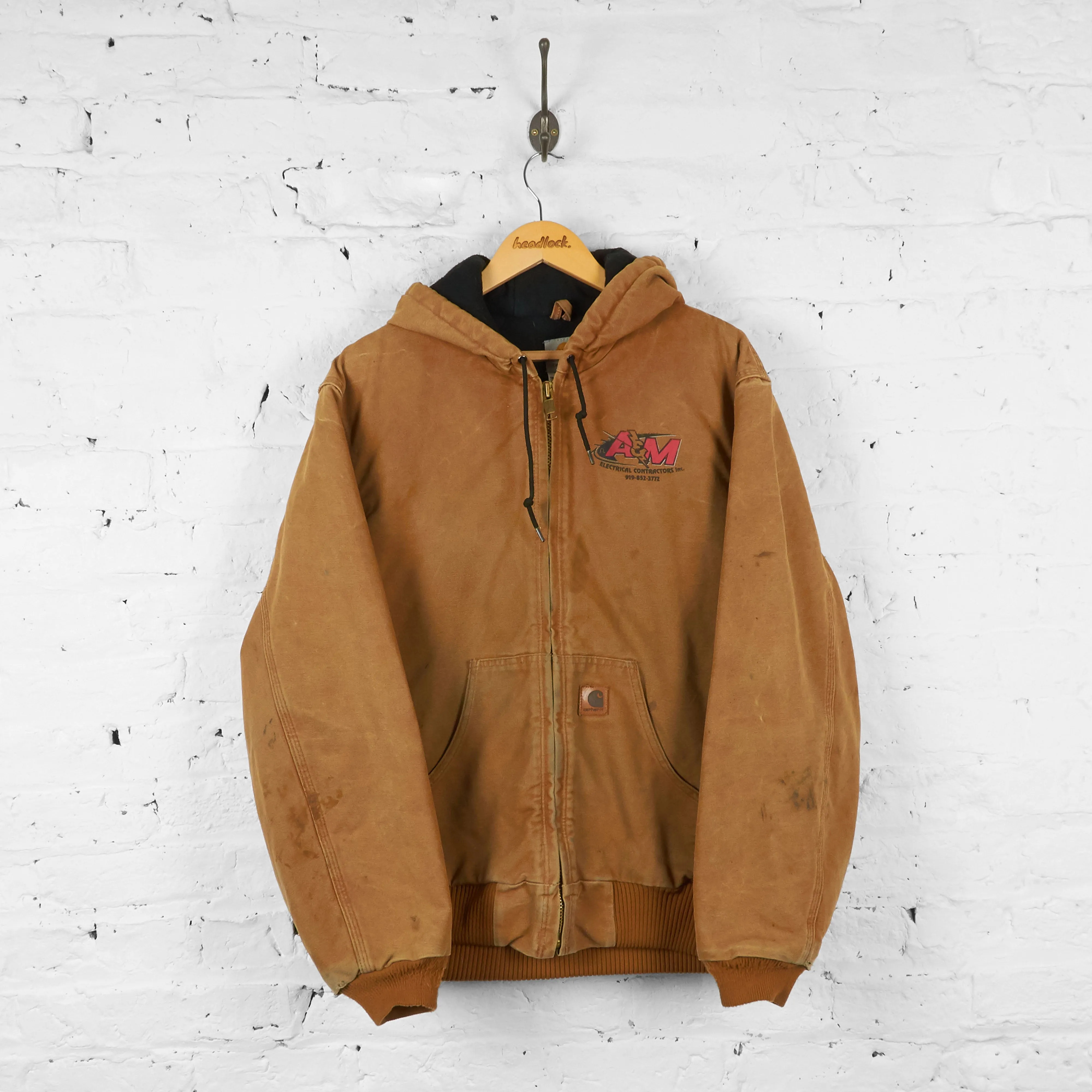 Carhartt Hooded Work Jacket - Brown - M