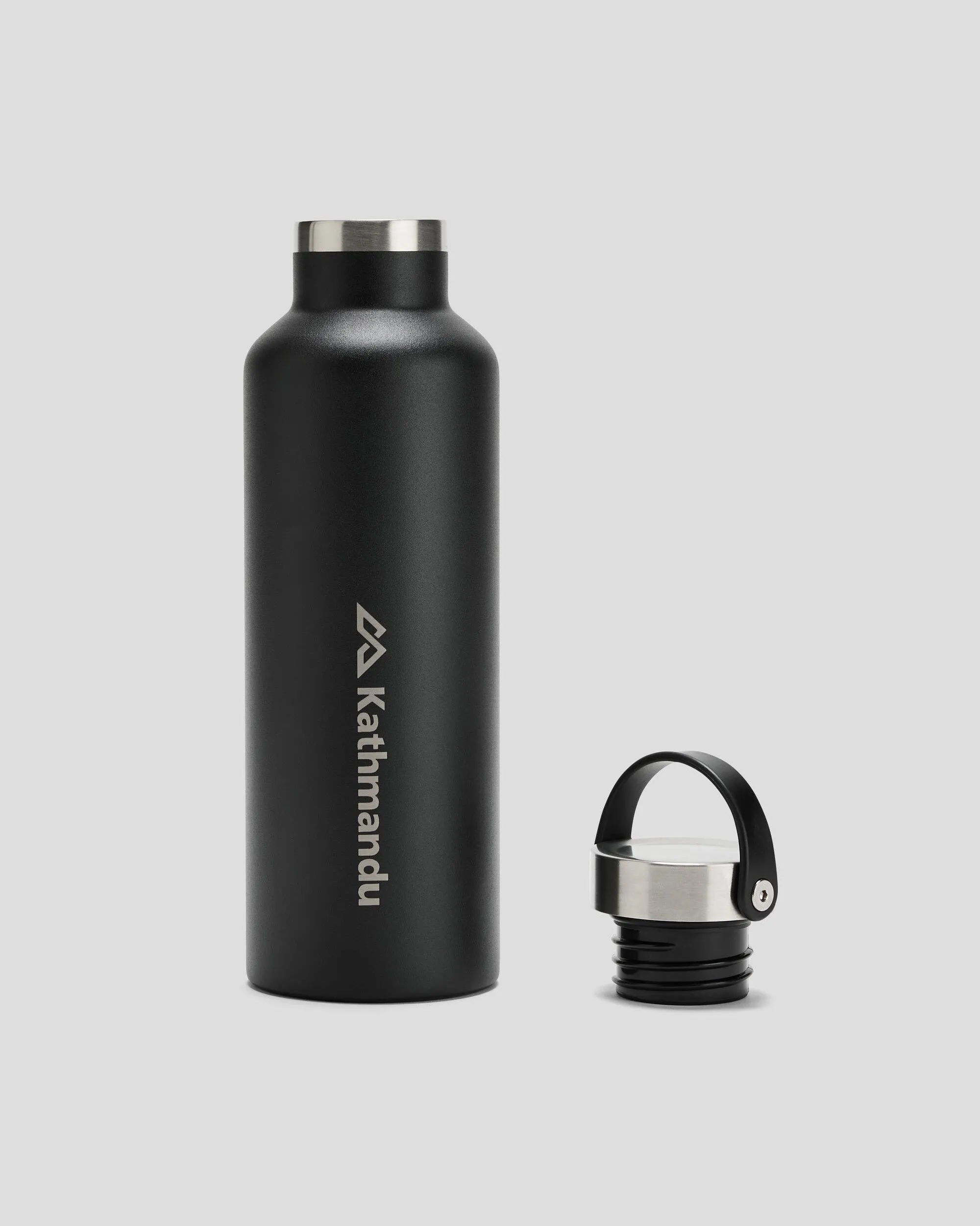 Carry Handle Insulated Drink Bottle - 750 ml - Black Stingray