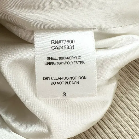 Chaser Faux Lamby Bomber Jacket in Cream