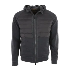 Chirico Hooded Knit Hybrid Bomber in Anthracite